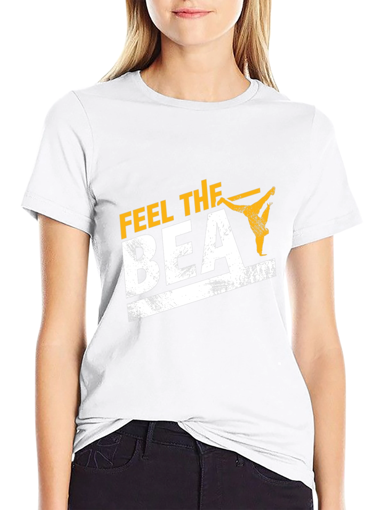 Feel the Beat Black Graphic Tee