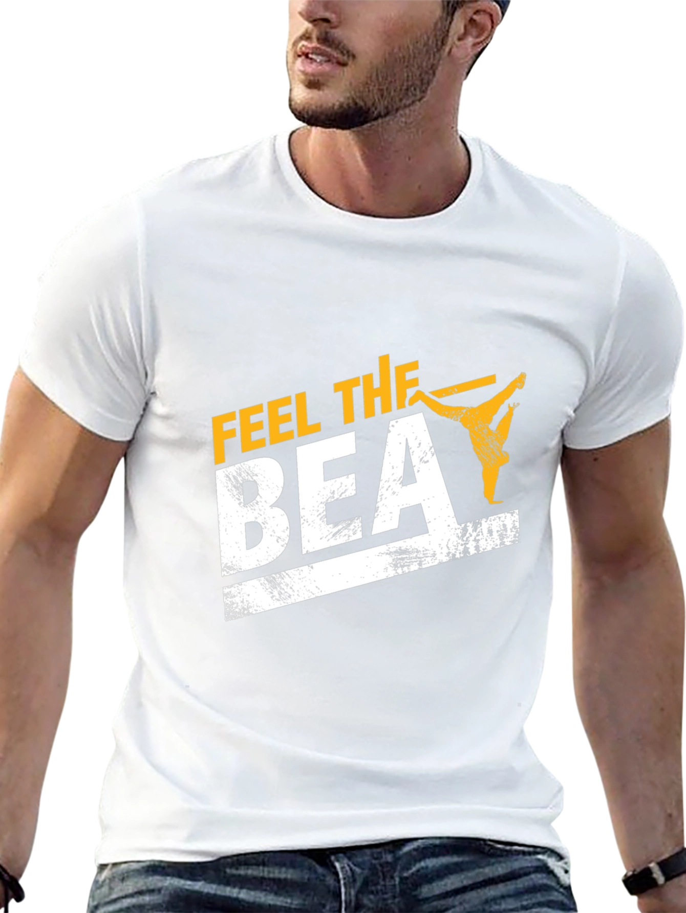Feel the Beat Black Graphic Tee