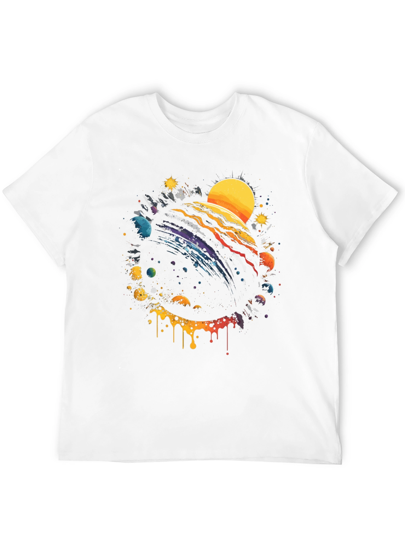 Cosmic Planet Black Graphic Tee