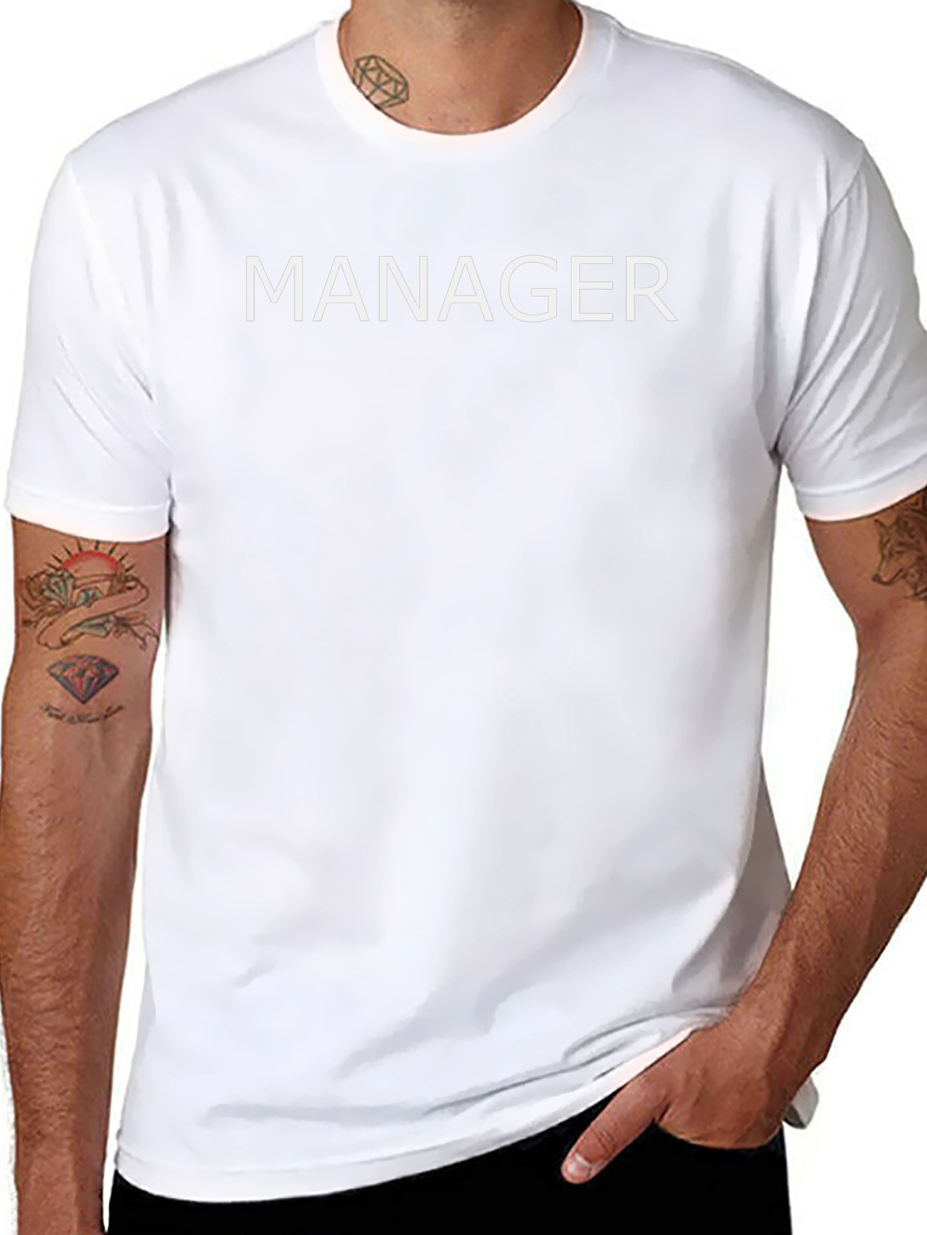 Manager Graphic Tee - Black Cotton T-Shirt