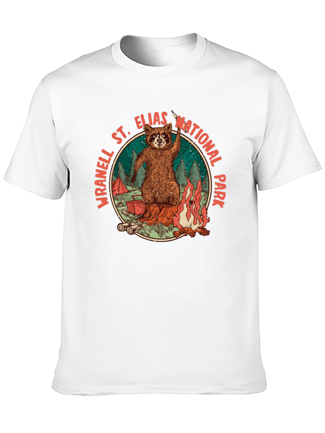 Wrangell St. Elias National Park Raccoon T-Shirt