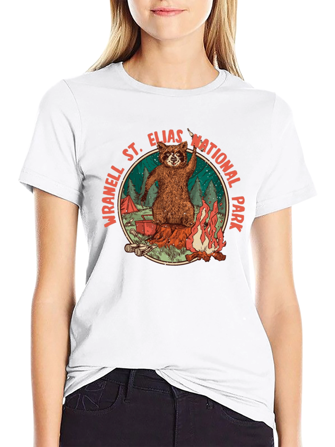 Wrangell St. Elias National Park Raccoon T-Shirt