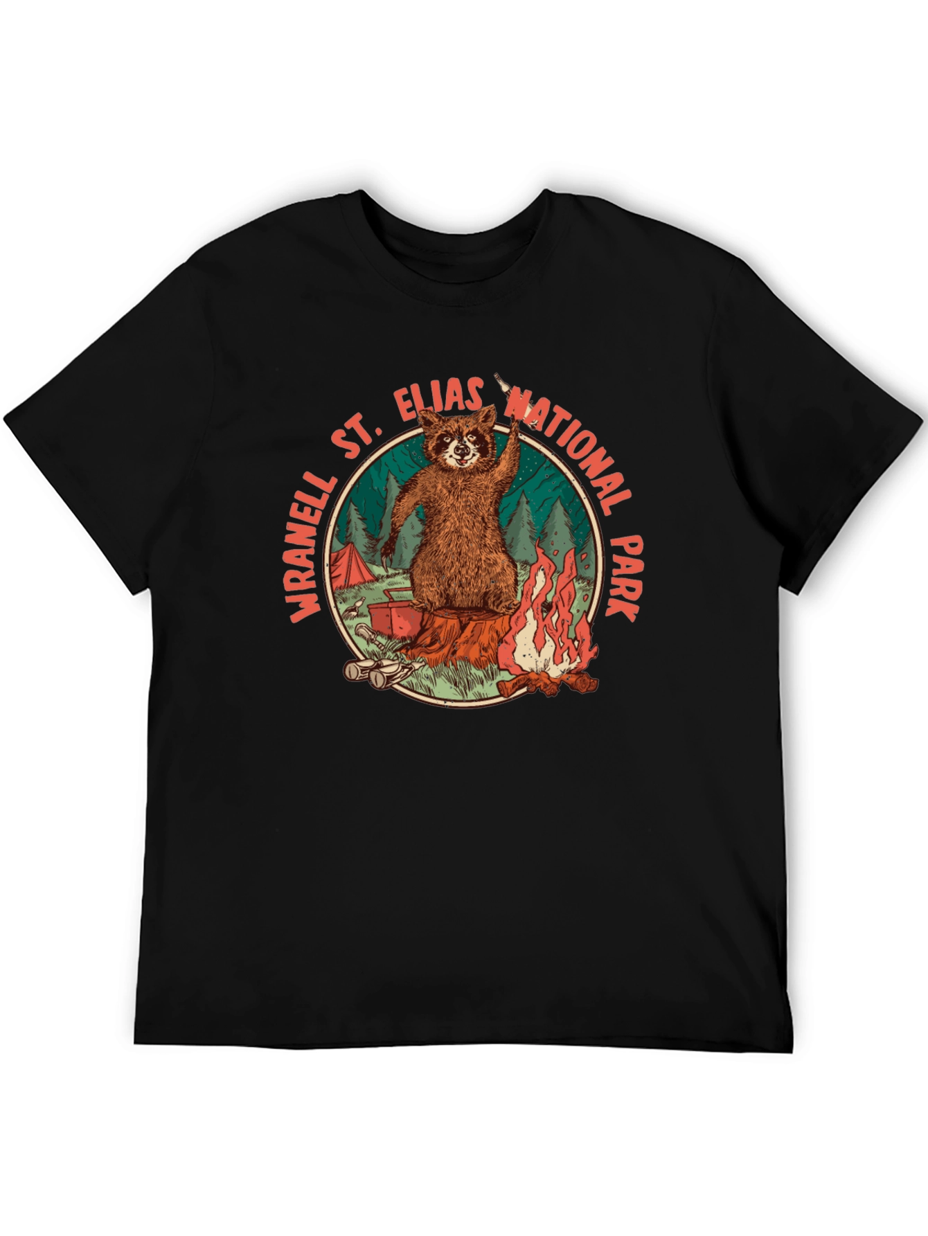 Wrangell St. Elias National Park Raccoon T-Shirt