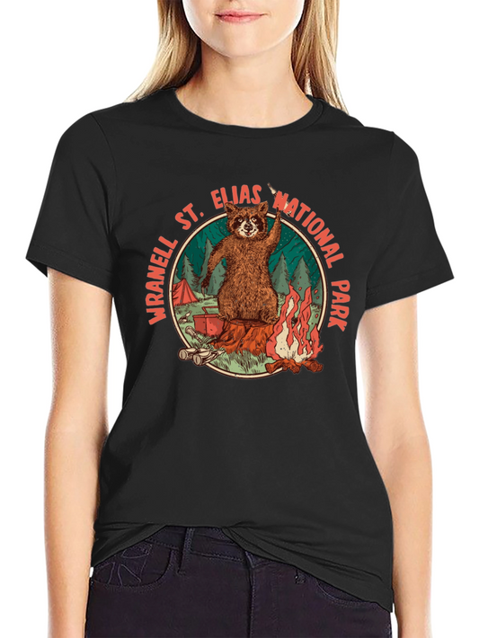 Wrangell St. Elias National Park Raccoon T-Shirt
