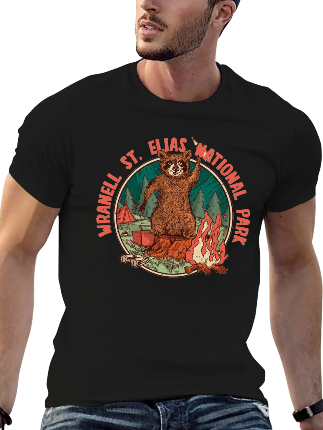 Wrangell St. Elias National Park Raccoon T-Shirt