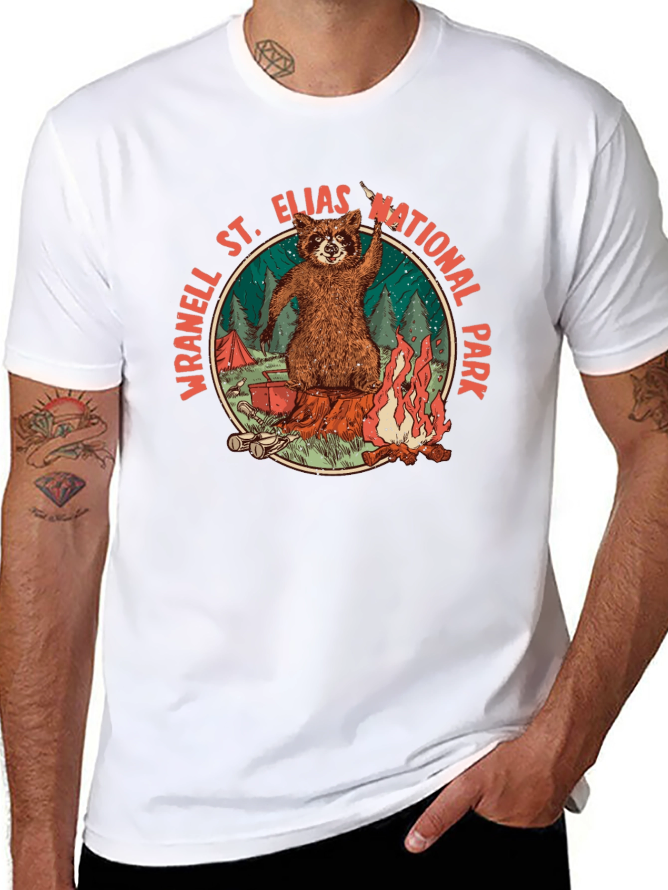 Wrangell St. Elias National Park Raccoon T-Shirt