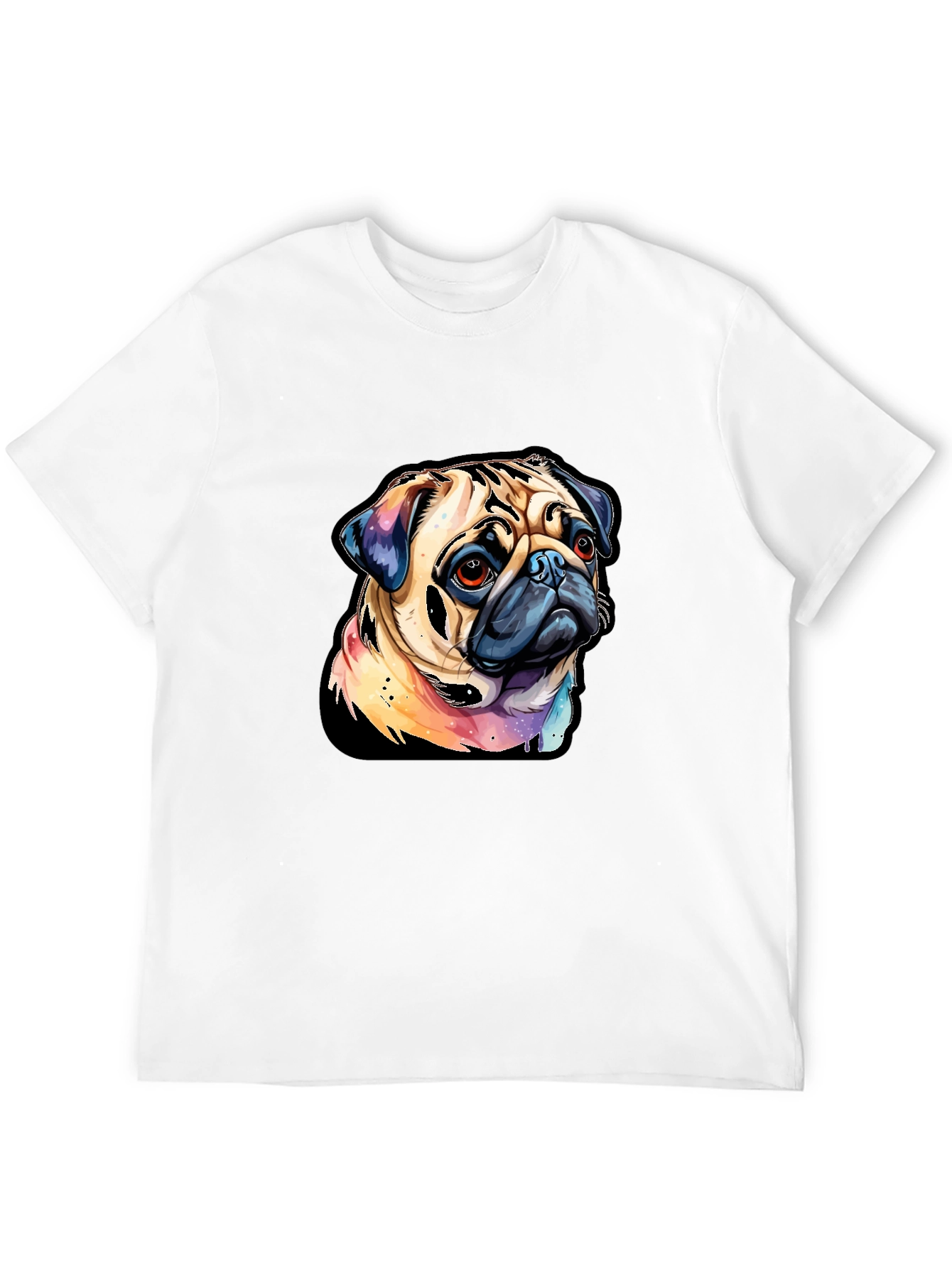 Pug Graphic Black T-Shirt