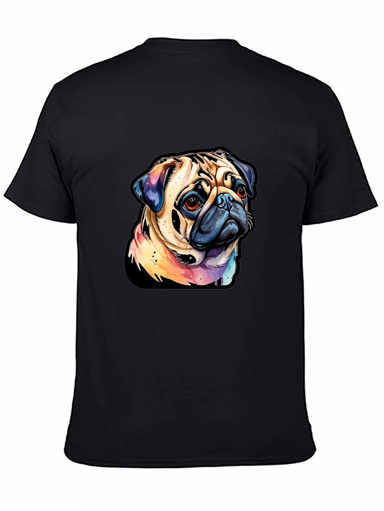 Pug Graphic Black T-Shirt
