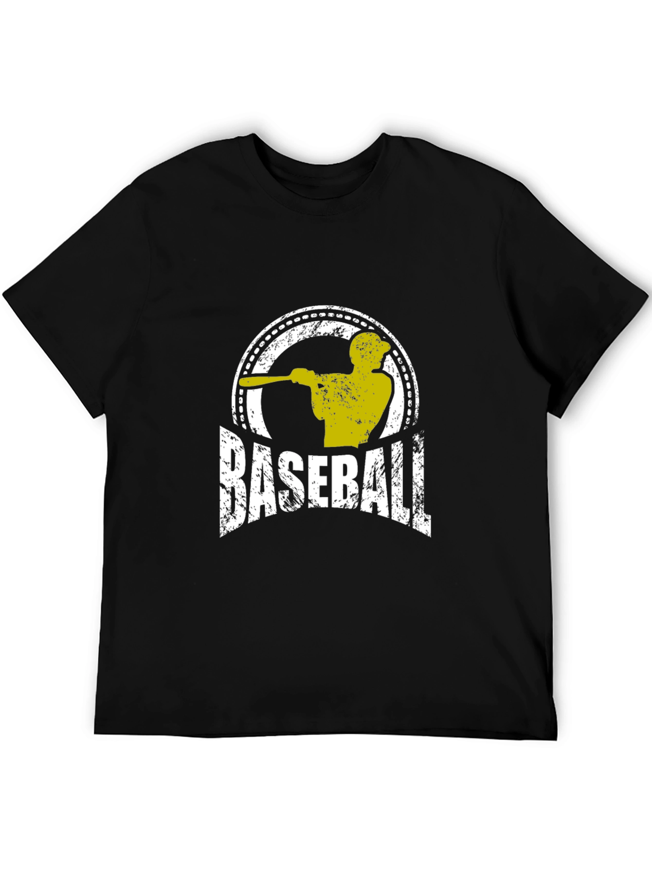 Baseball Graphic T-Shirt - Black Cotton Tee