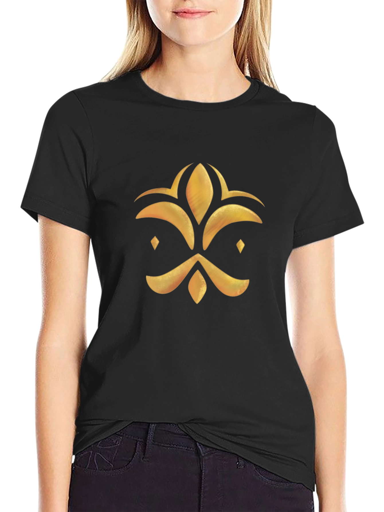 Golden Emblem Black T-Shirt
