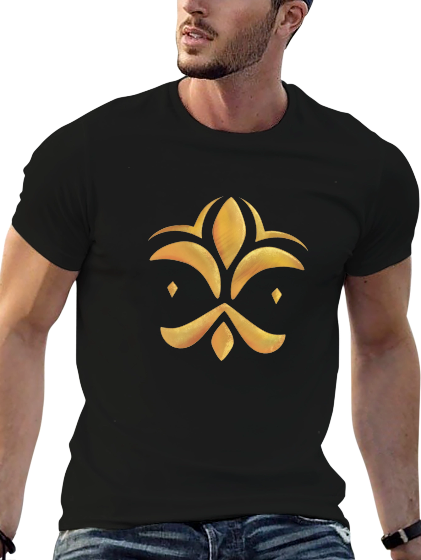Golden Emblem Black T-Shirt