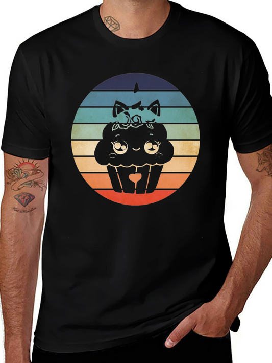 Cupcake Unicorn Graphic Tee - Black