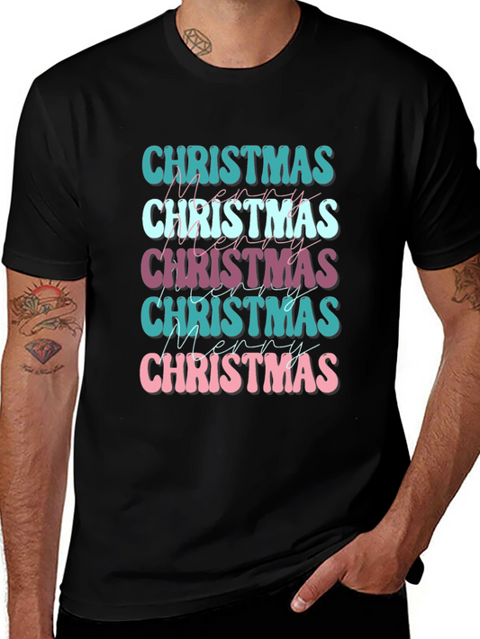 Merry Christmas Colorful Graphic Tee