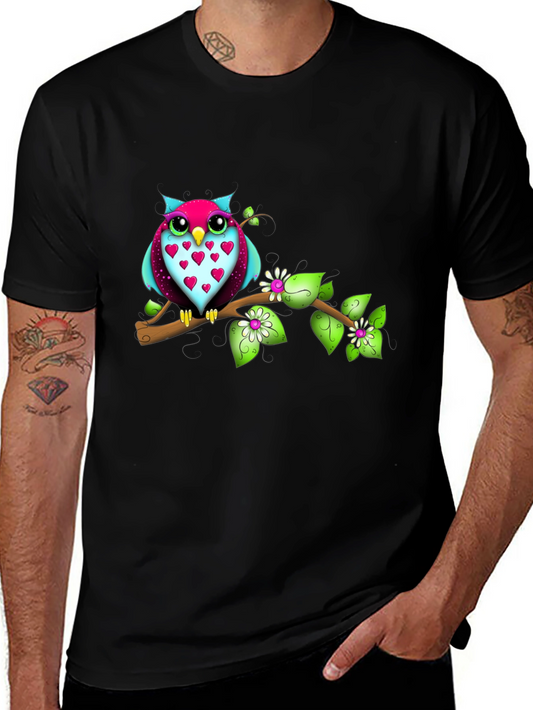 Owl on Branch Graphic Tee