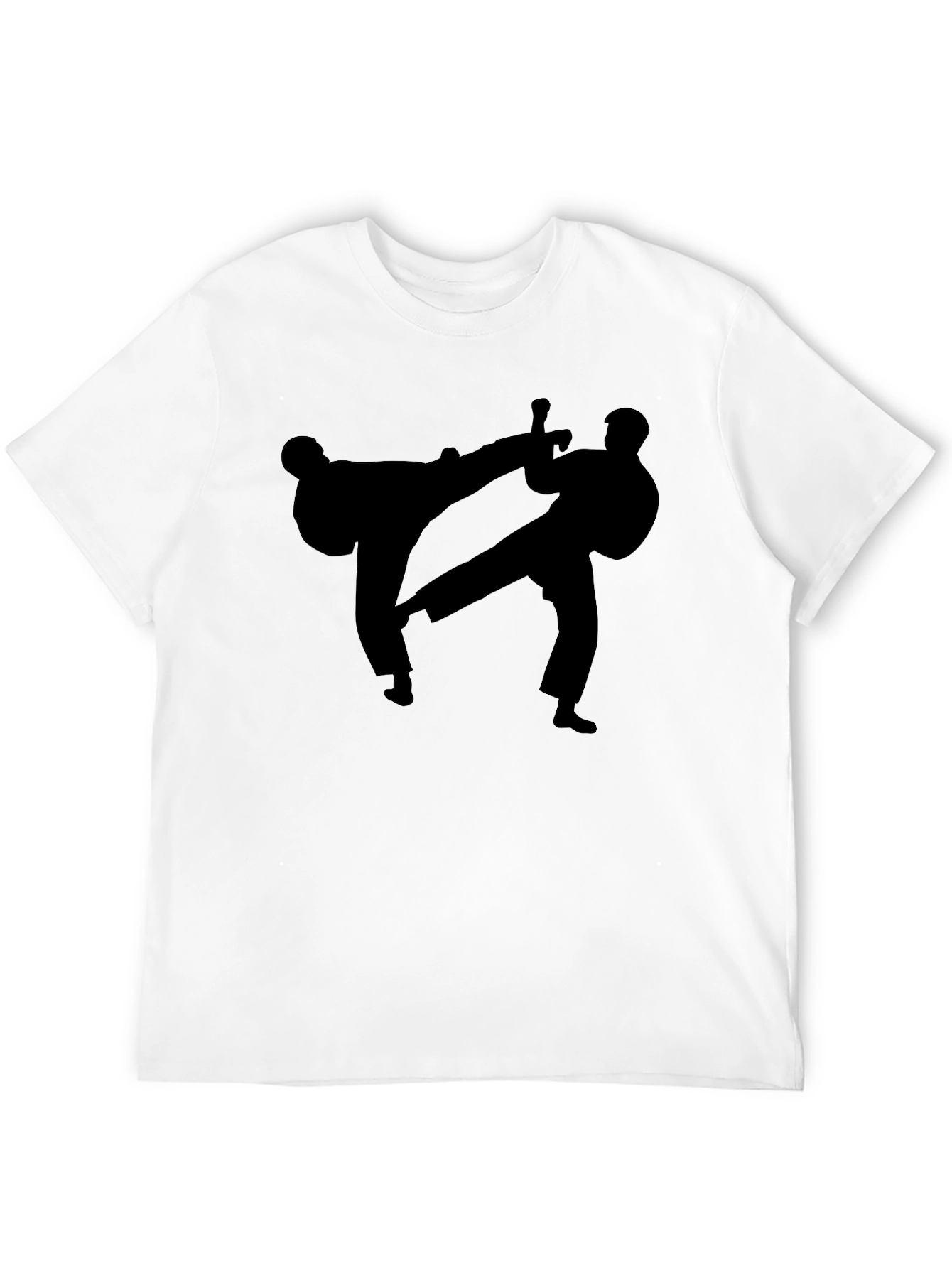 Martial Arts Silhouette Black T-Shirt