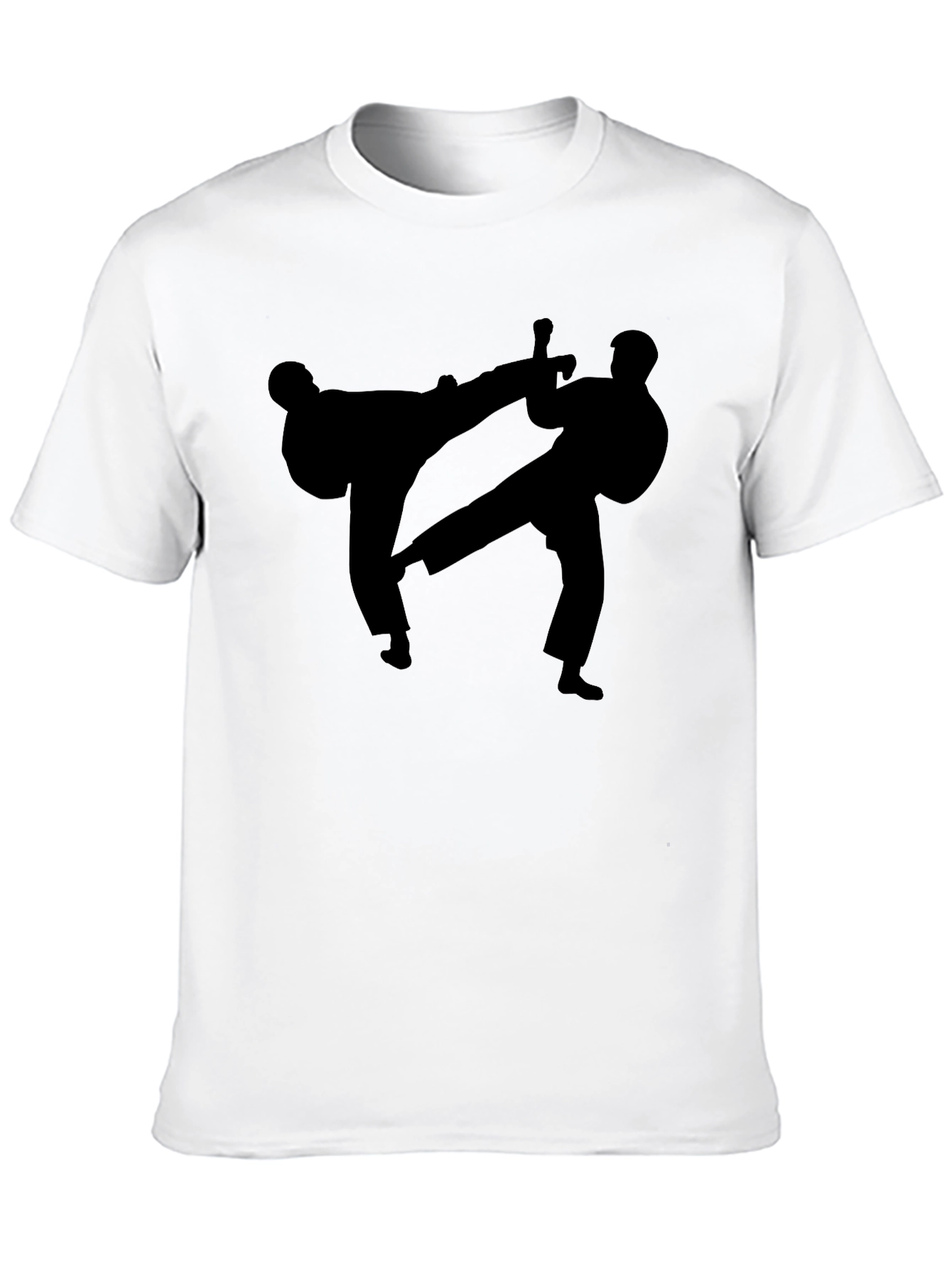 Martial Arts Silhouette Black T-Shirt