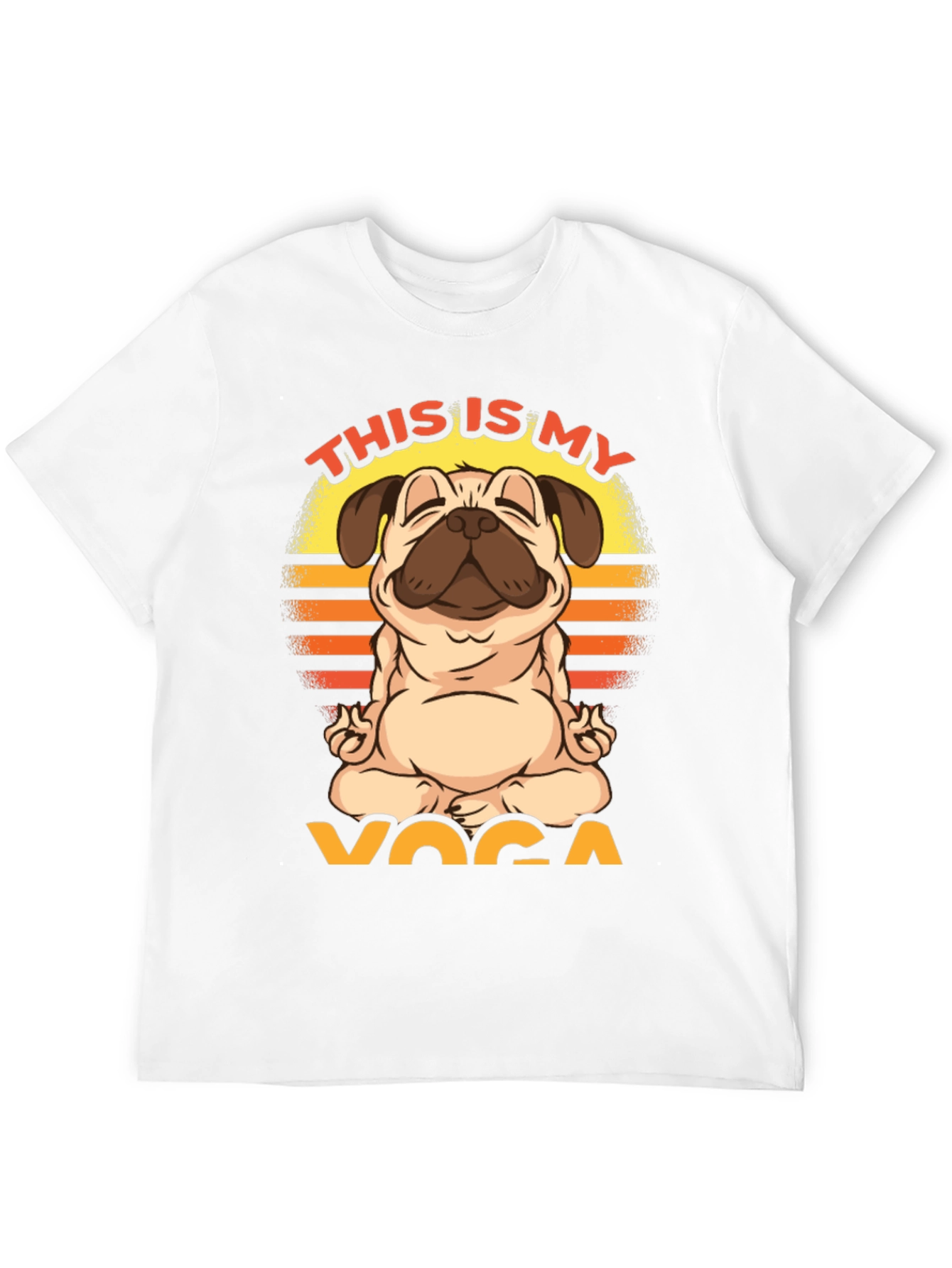 Yoga Pug T-Shirt - Meditating Dog Tee