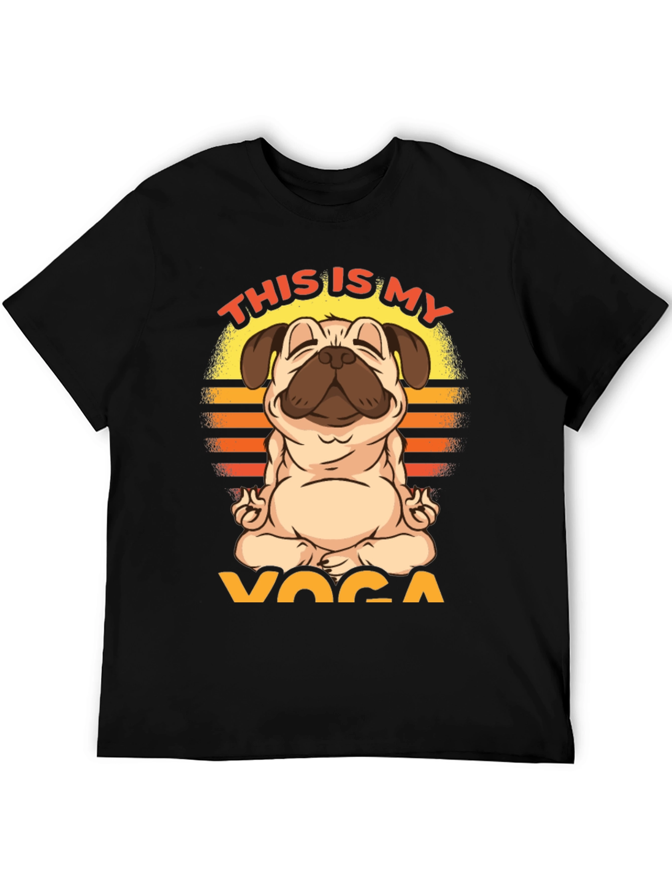 Yoga Pug T-Shirt - Meditating Dog Tee