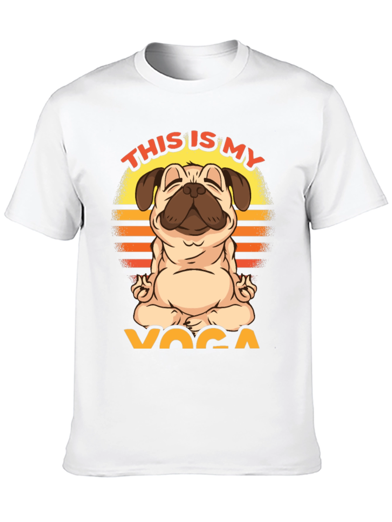 Yoga Pug T-Shirt - Meditating Dog Tee