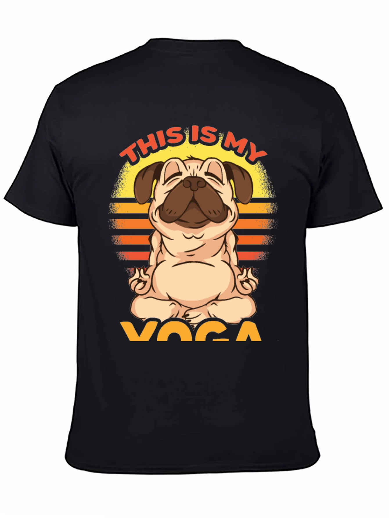 Yoga Pug T-Shirt - Meditating Dog Tee