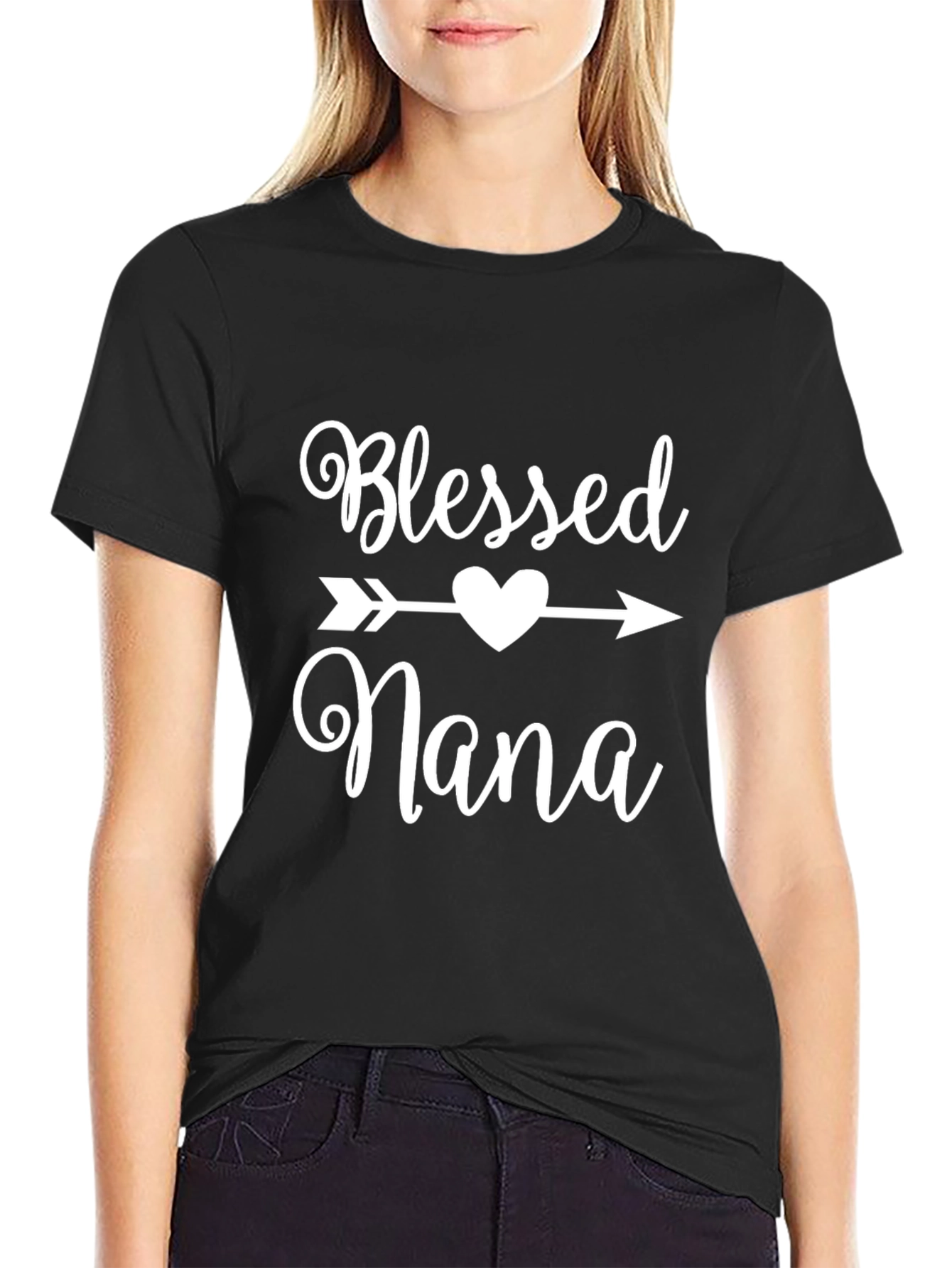 Blessed Nana T-Shirt - Heart Arrow Design