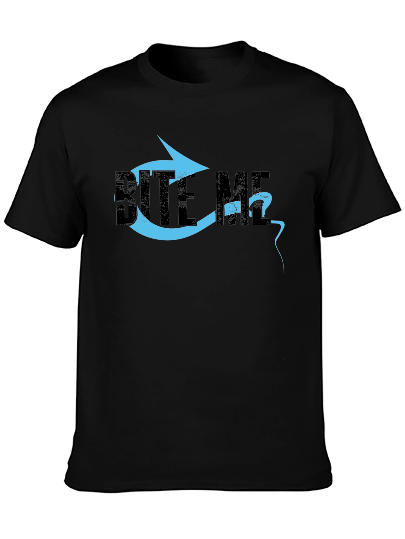Bite Me Graphic T-Shirt - Black Cotton Tee