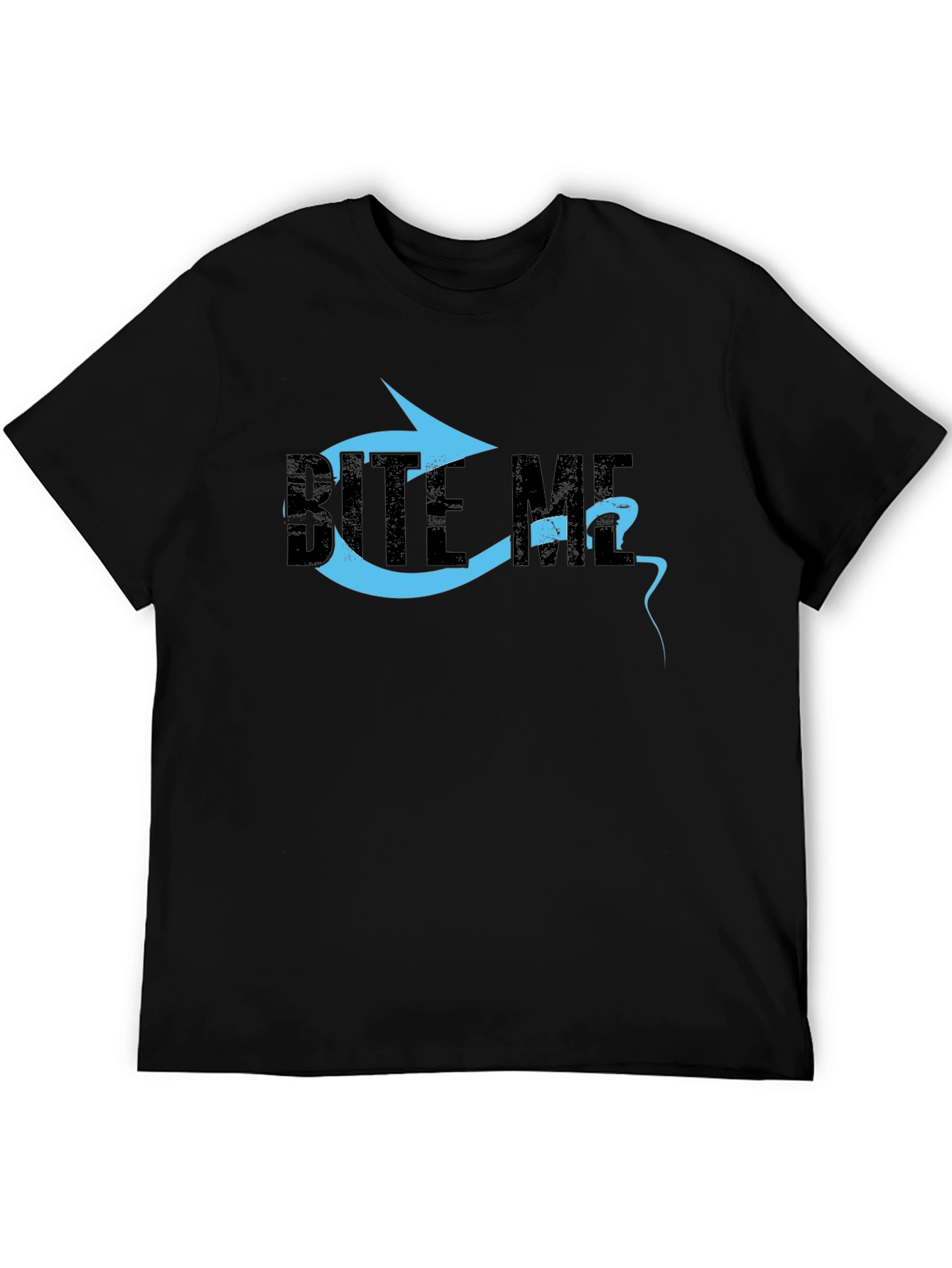 Bite Me Graphic T-Shirt - Black Cotton Tee