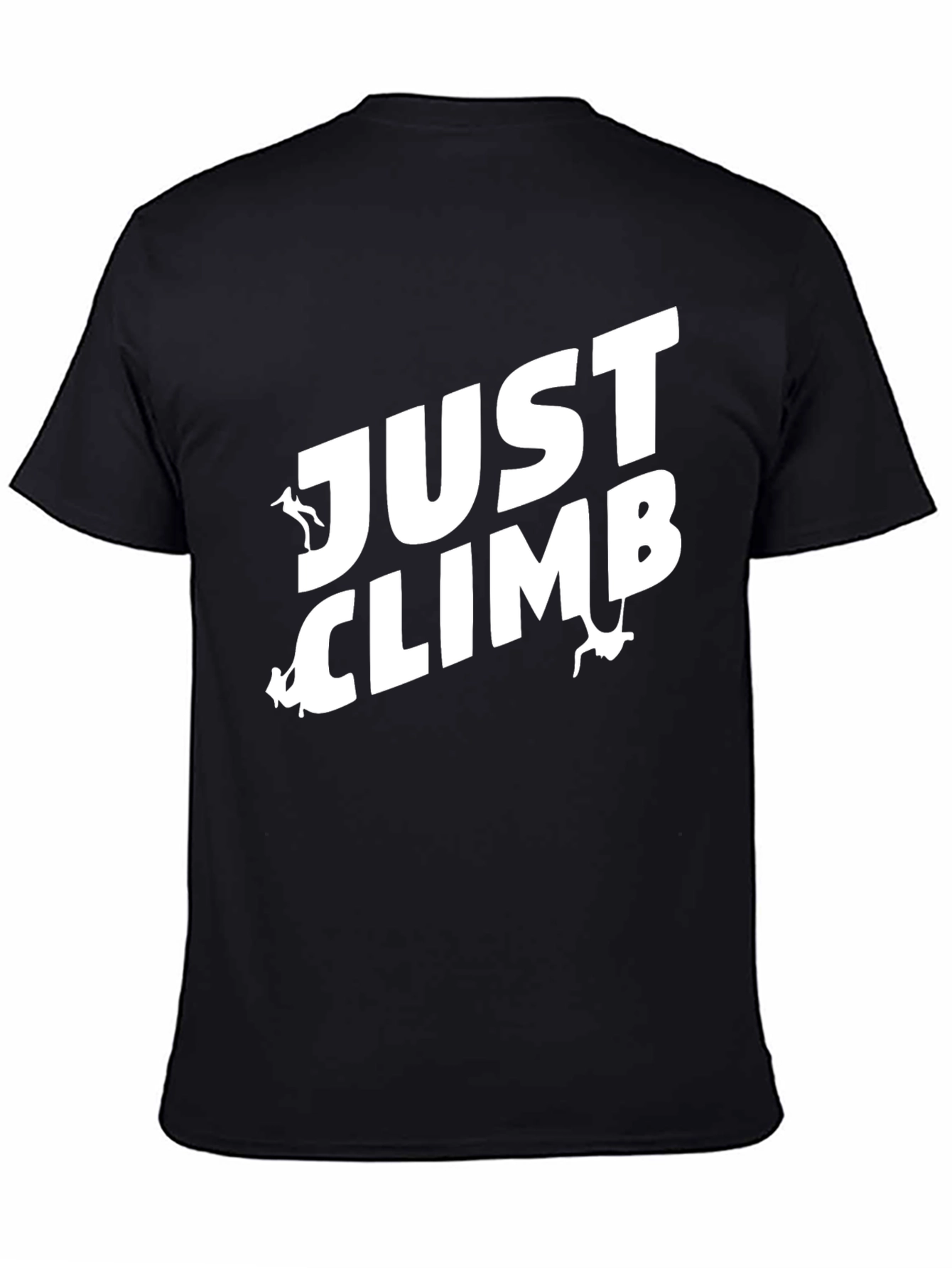 Just Climb Black T-Shirt for Climbing Enthusiasts