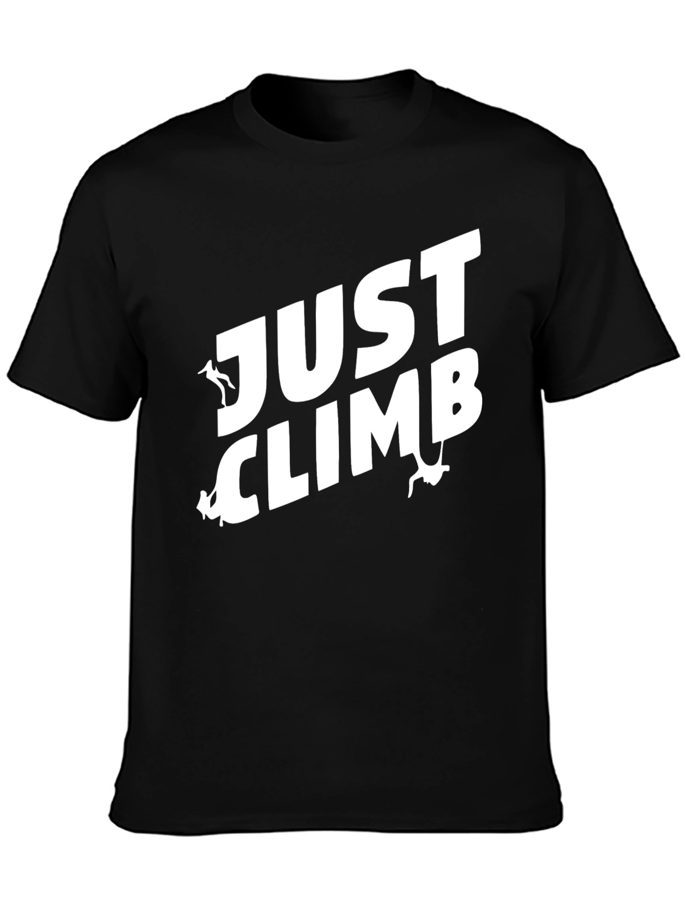 Just Climb Black T-Shirt for Climbing Enthusiasts