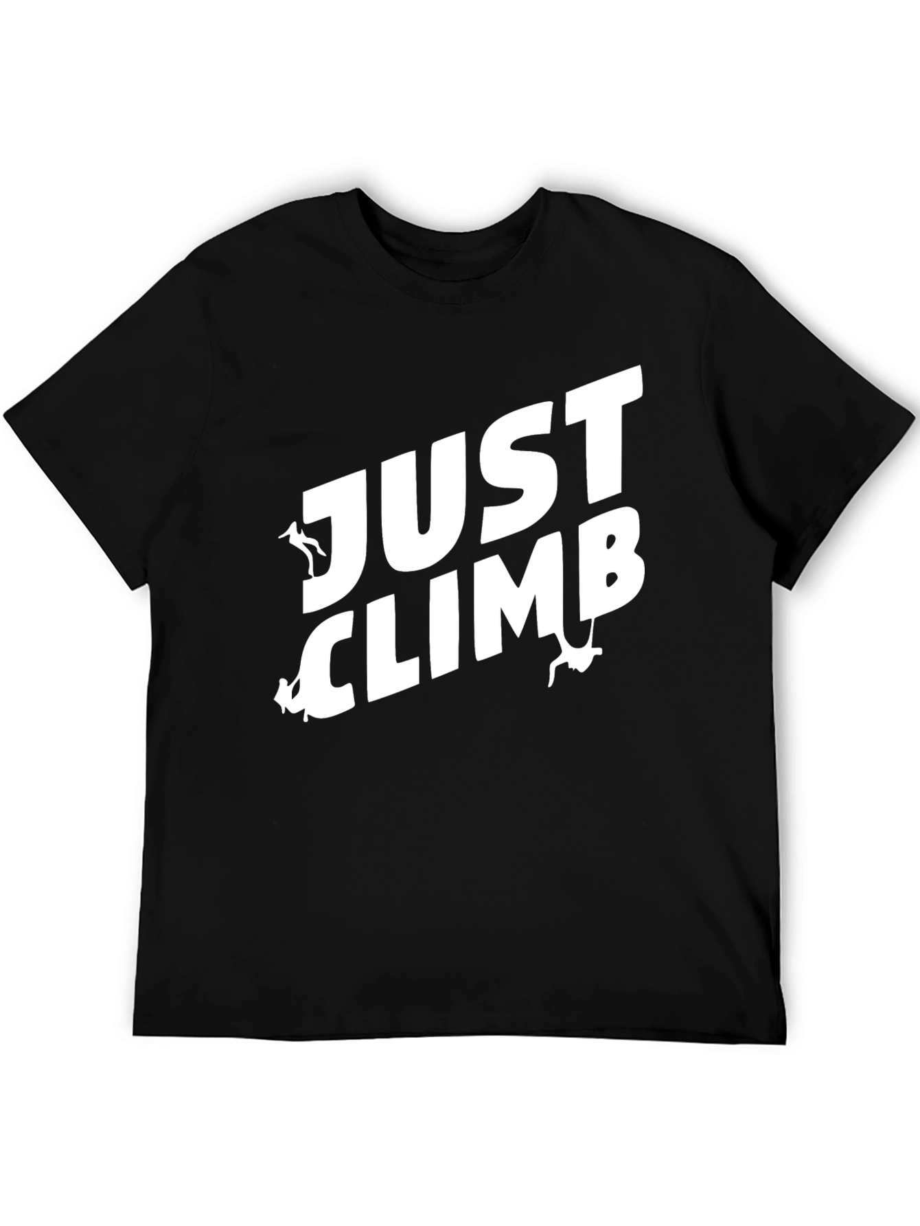 Just Climb Black T-Shirt for Climbing Enthusiasts