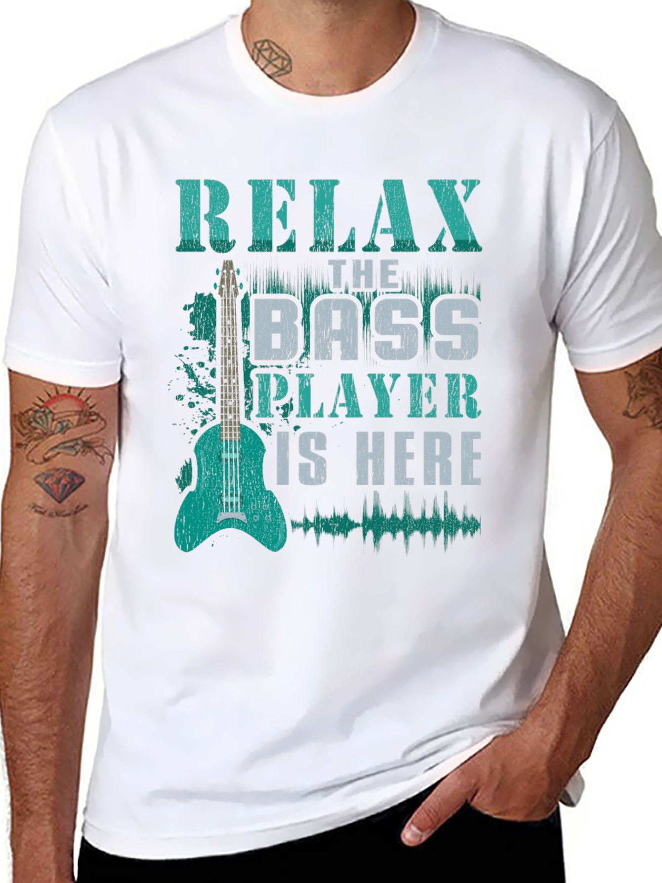Relax Bass Player T-Shirt - Music Lover Tee