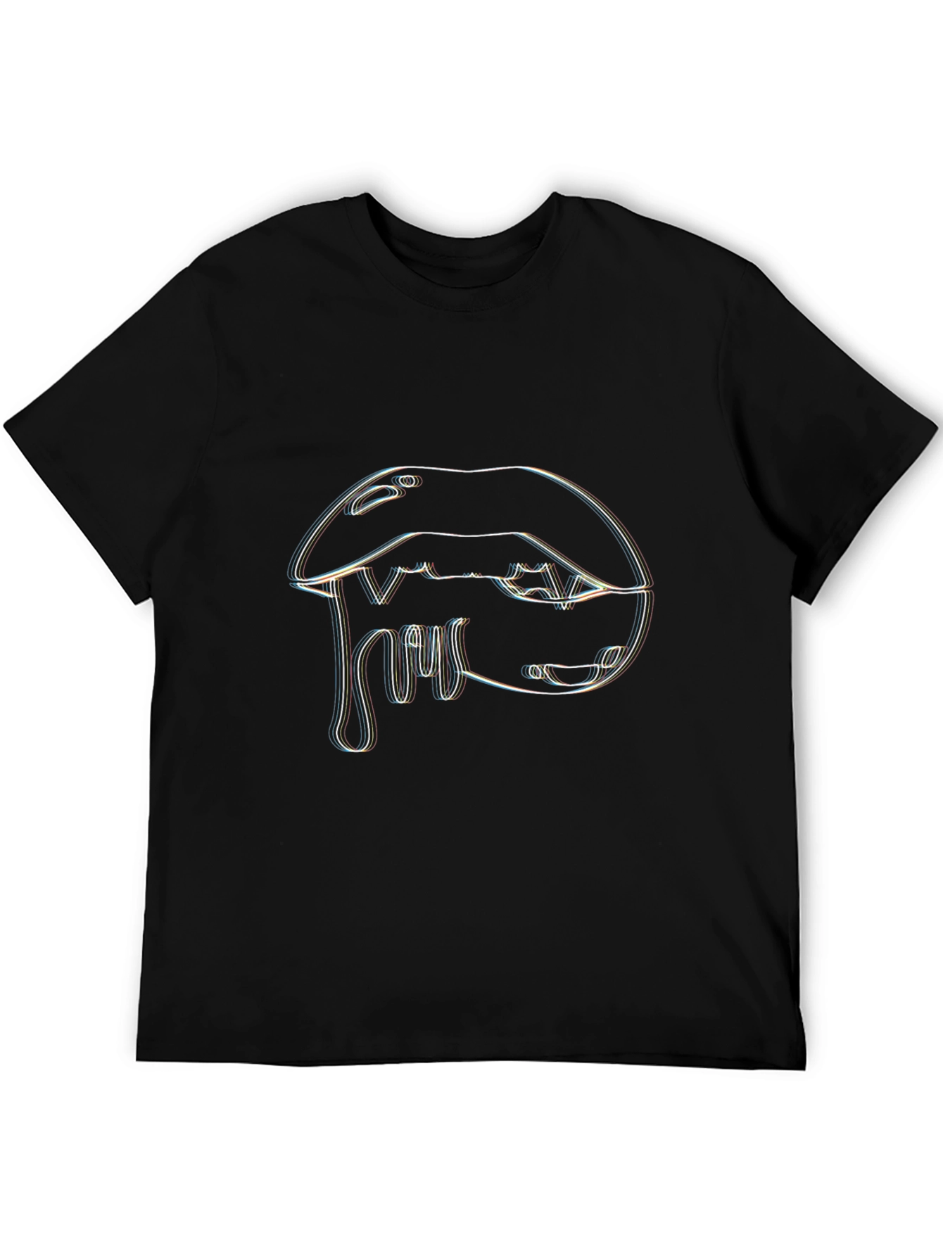 Dripping Lips Graphic T-Shirt - Unique Design
