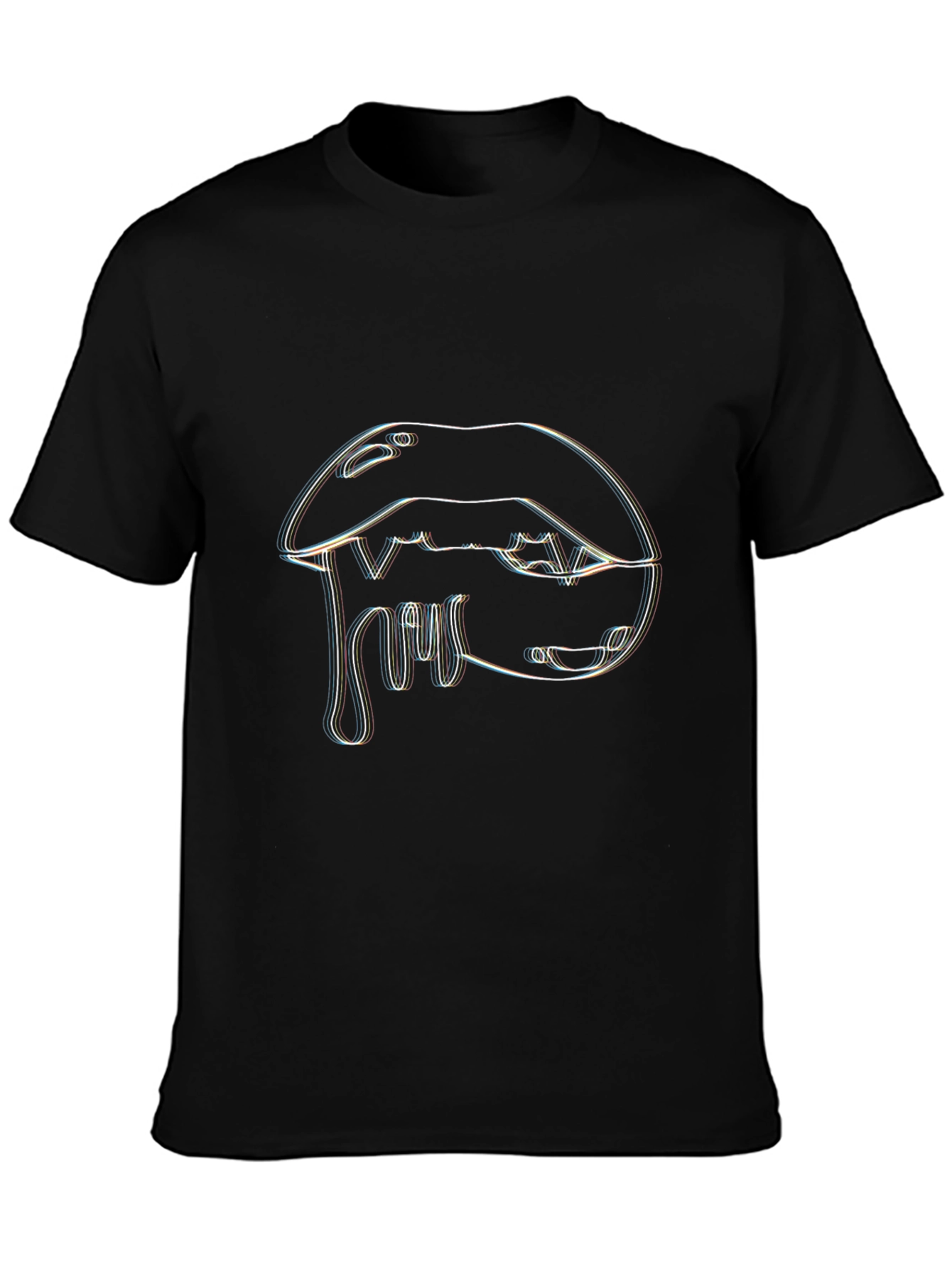 Dripping Lips Graphic T-Shirt - Unique Design
