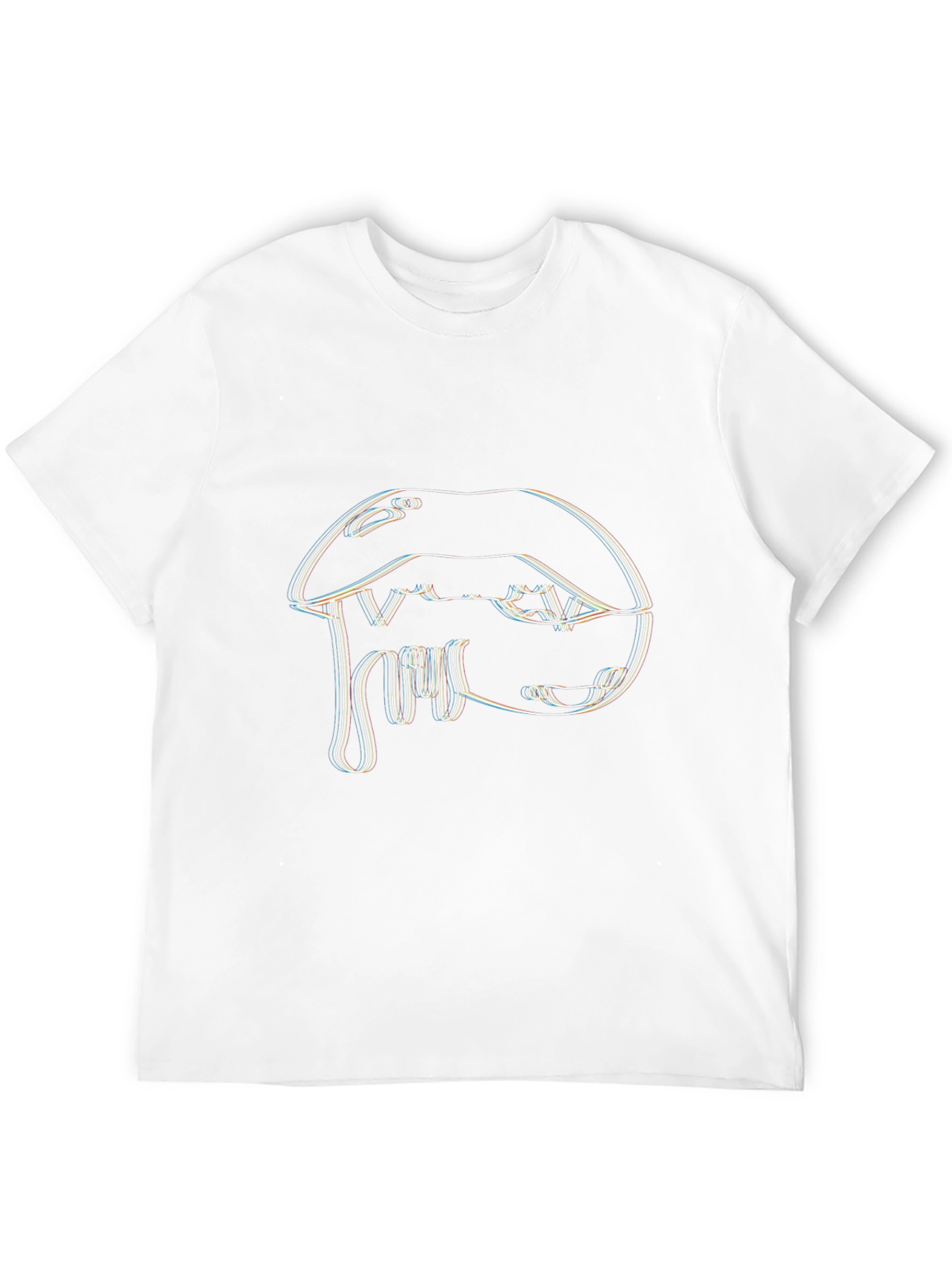 Dripping Lips Graphic T-Shirt - Unique Design