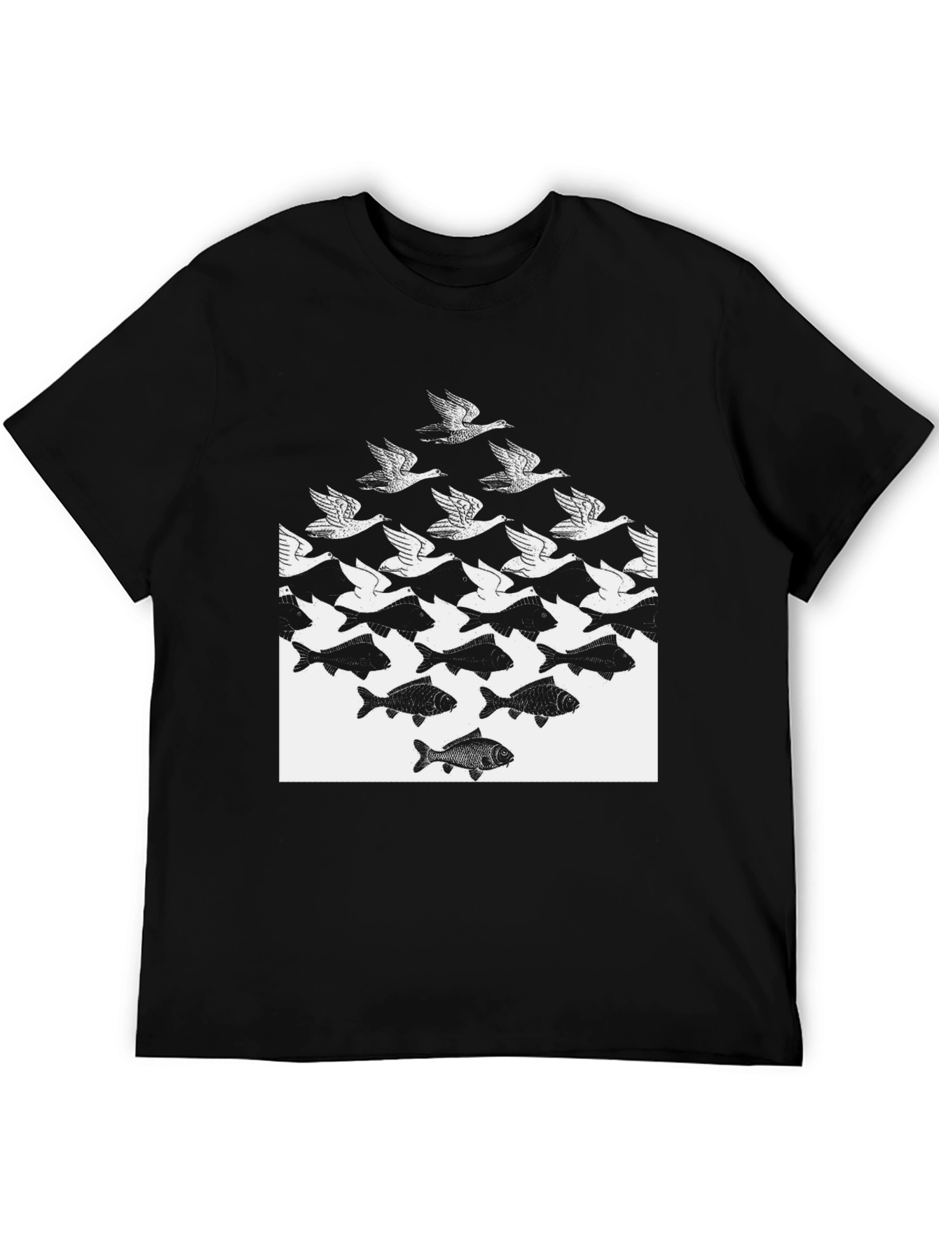 M.C. Escher Sky and Water Tee - Black