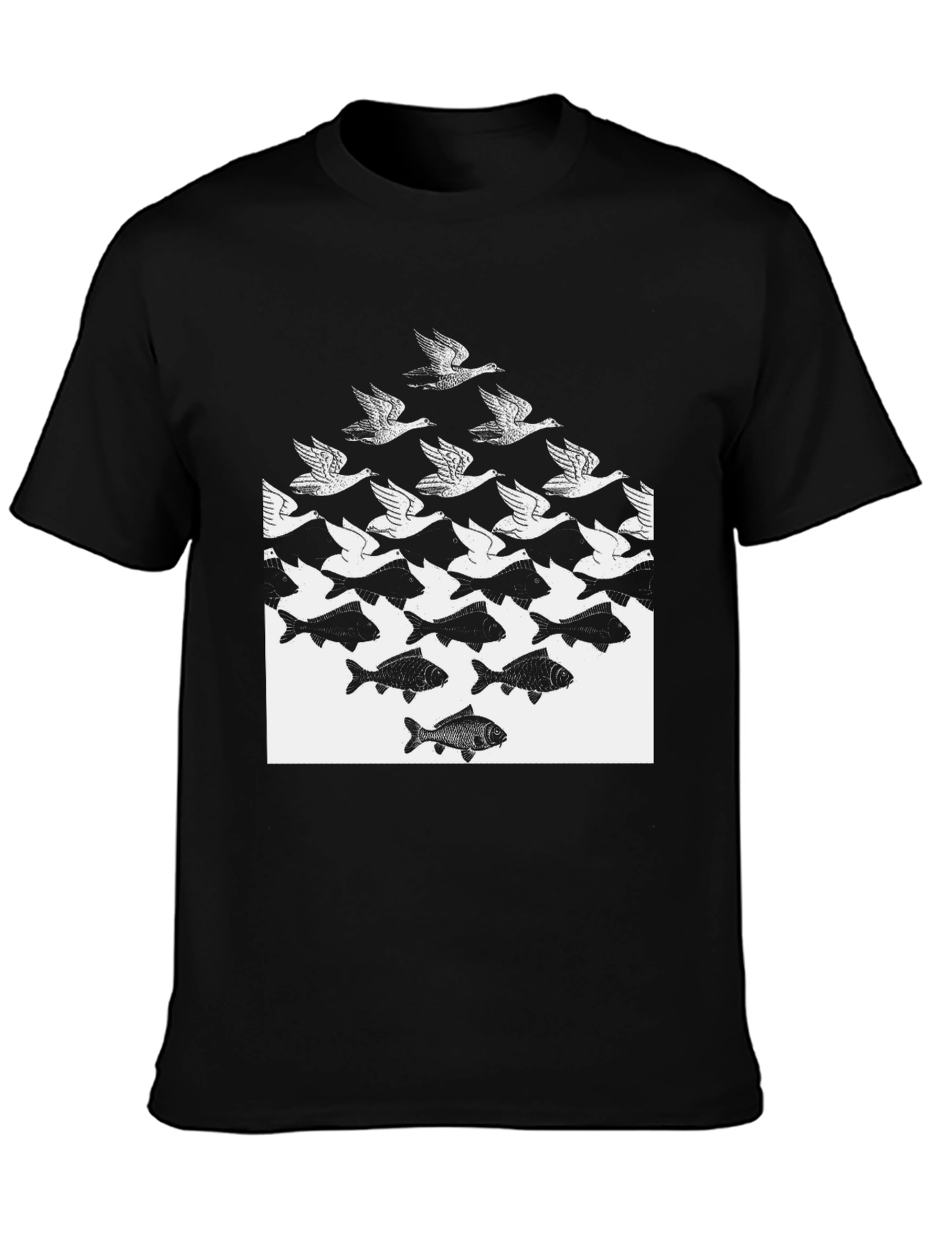 M.C. Escher Sky and Water Tee - Black
