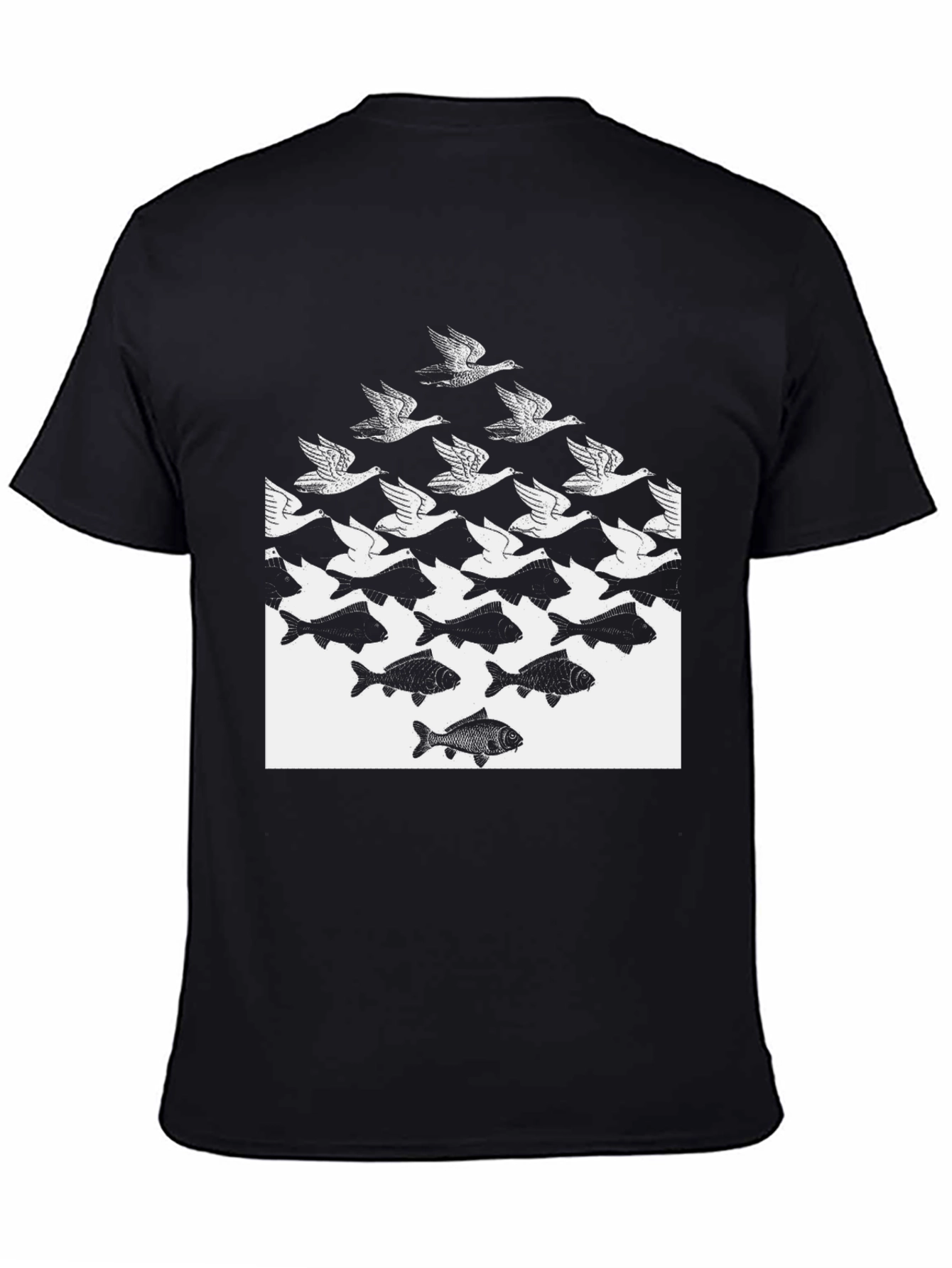 M.C. Escher Sky and Water Tee - Black