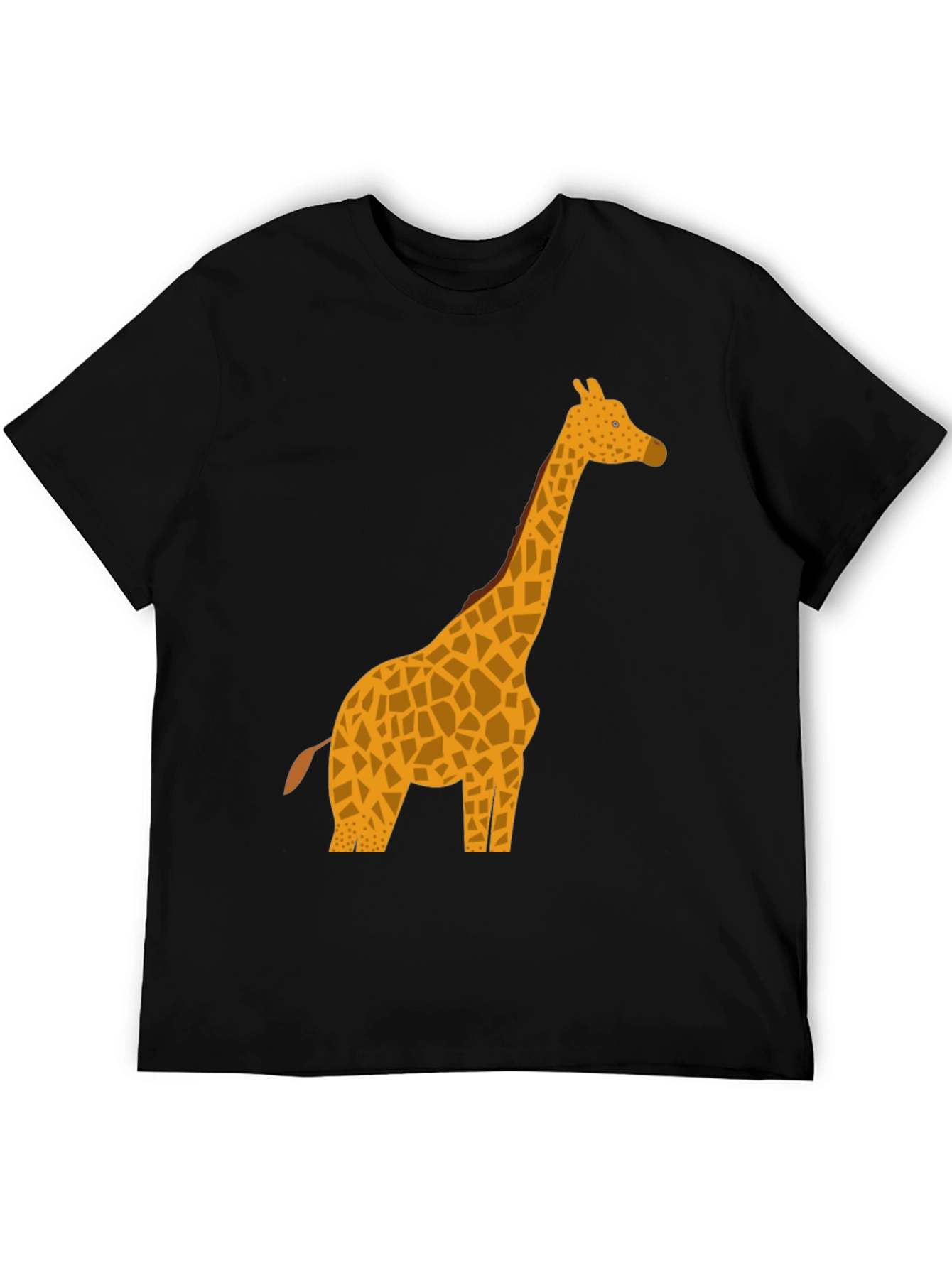 Giraffe Graphic Tee - Black Casual T-Shirt