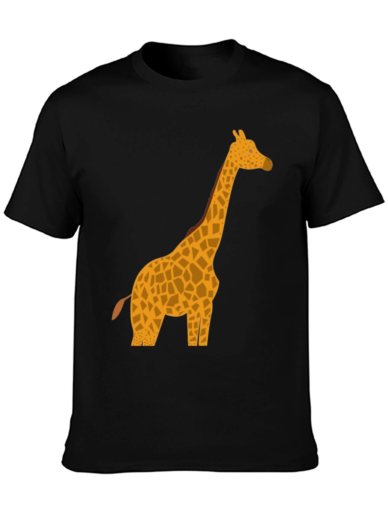 Giraffe Graphic Tee - Black Casual T-Shirt