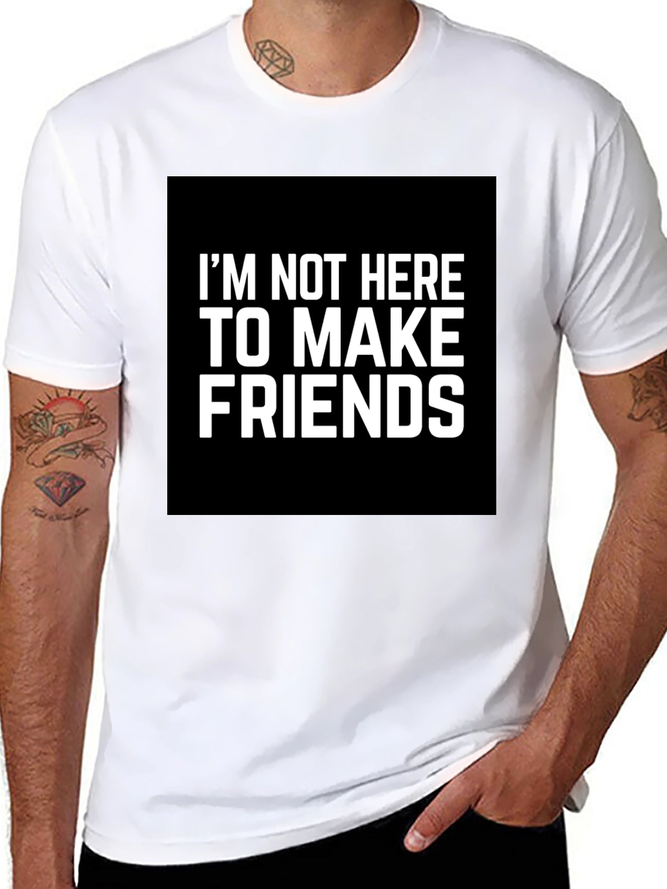 Im Not Here To Make Friends Graphic Tee