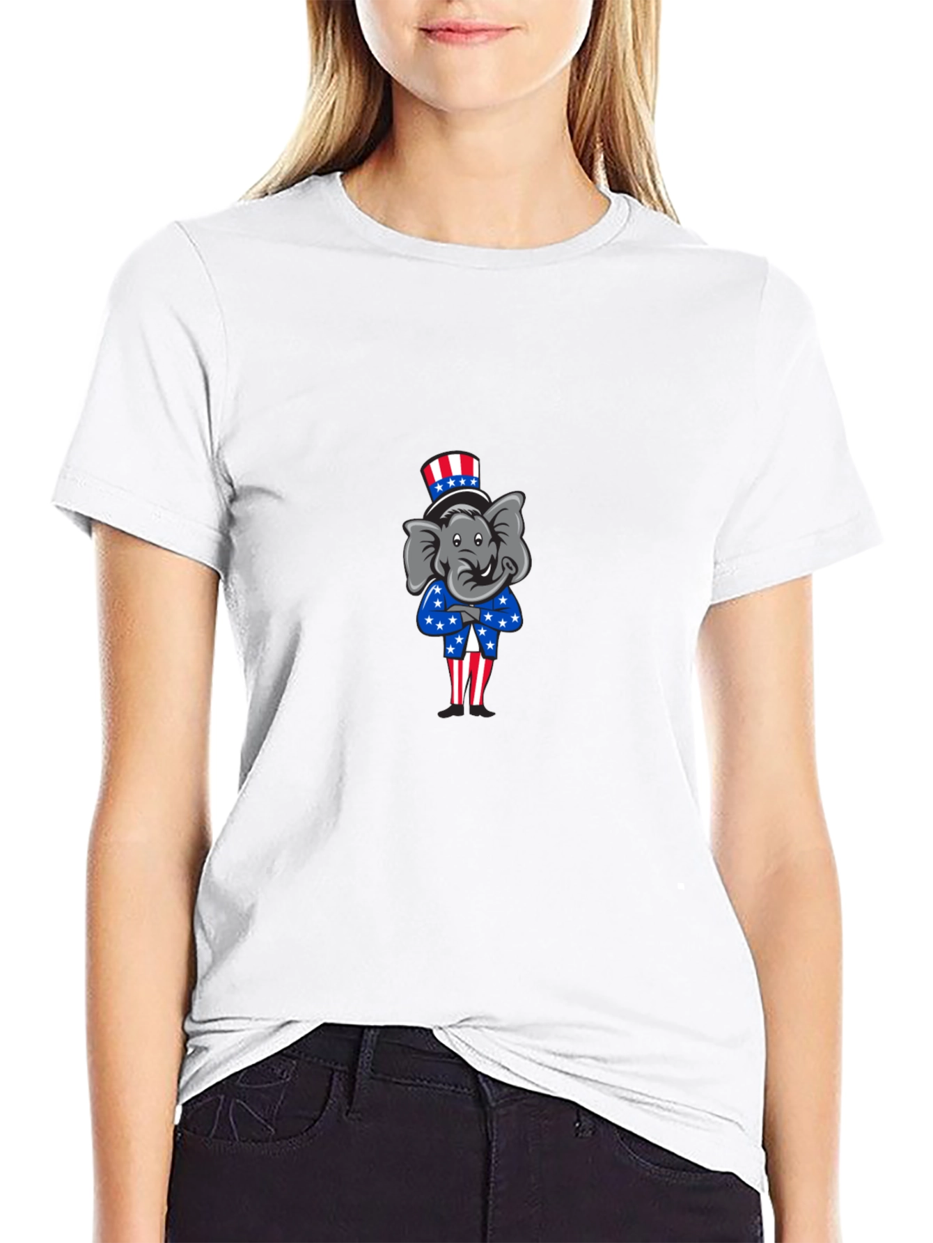 Patriotic Elephant T-Shirt - USA Pride!
