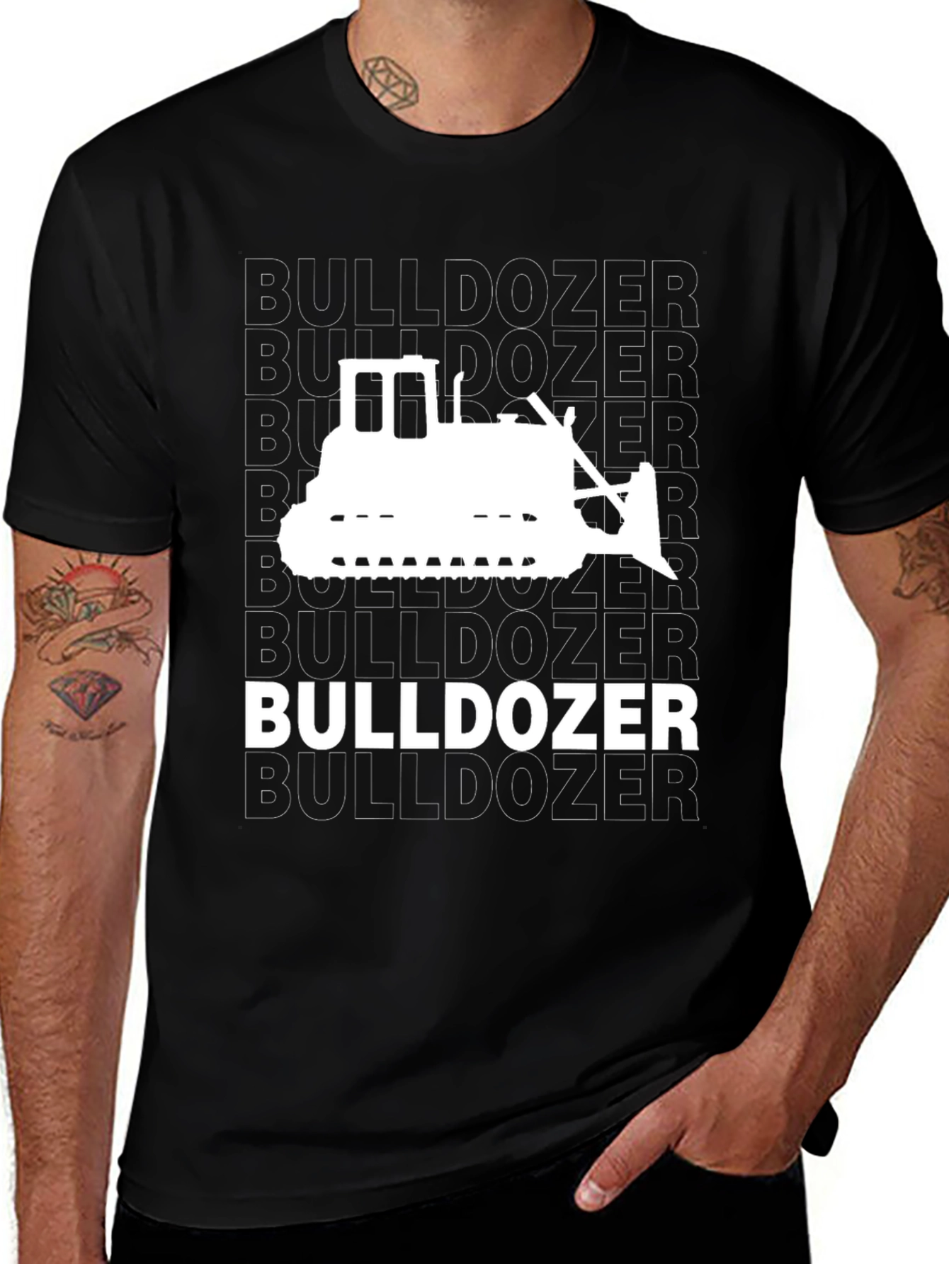 Bulldozer Graphic Tee - Heavy Equipment T-Shirt