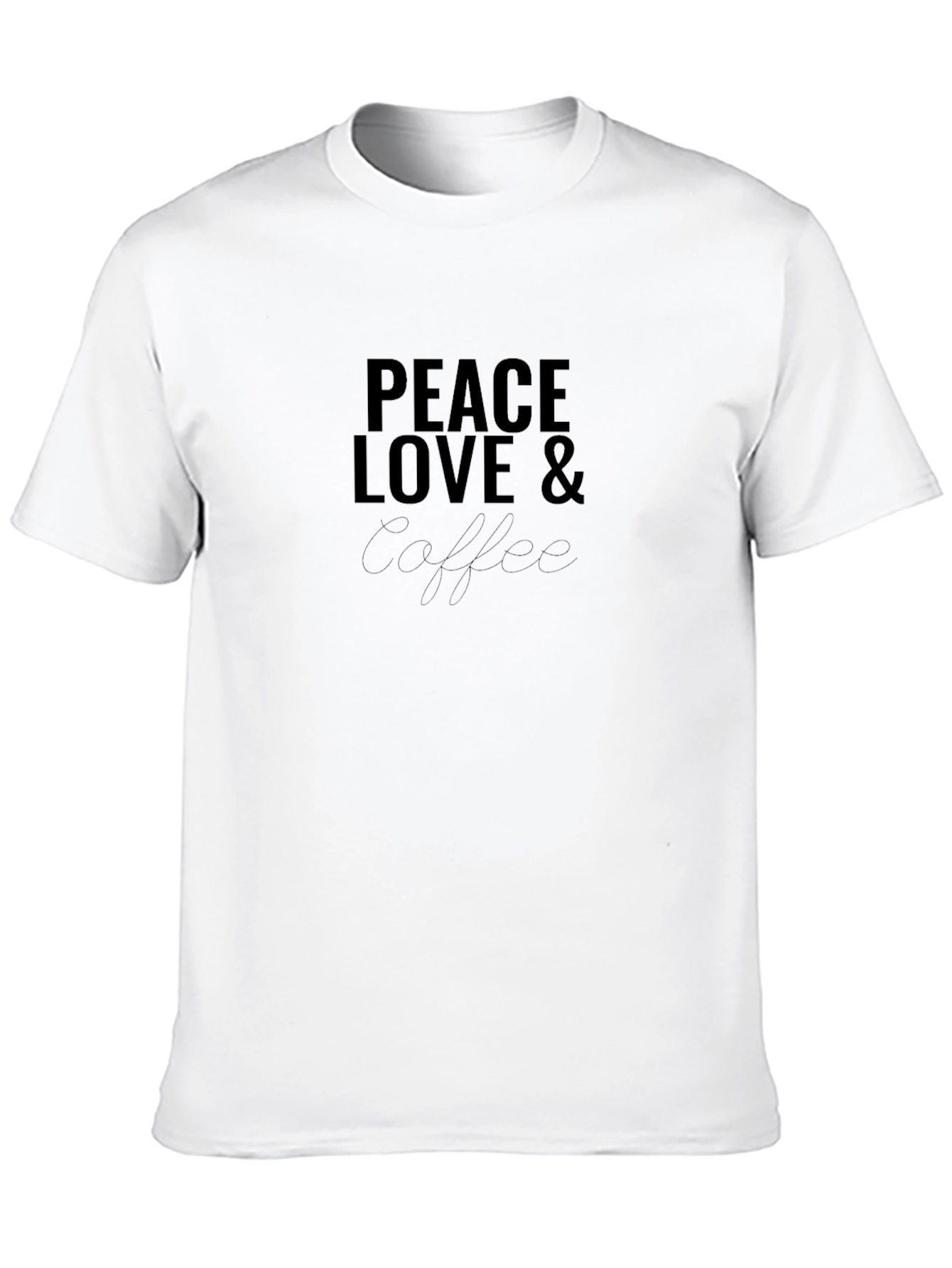 Peace Love & Coffee T-Shirt - Casual Comfort