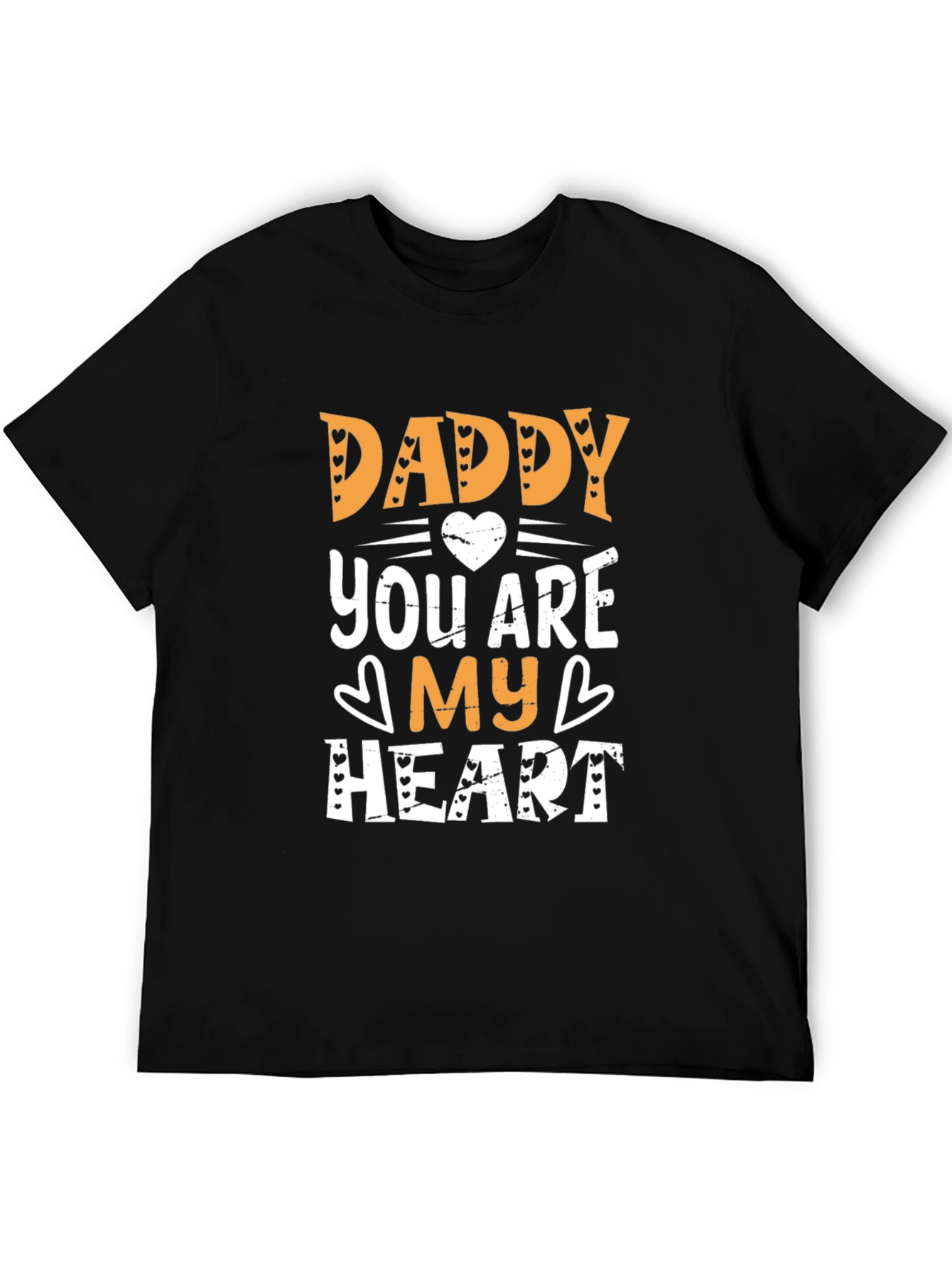 Daddy You Are My Heart Graphic Tee - Black
