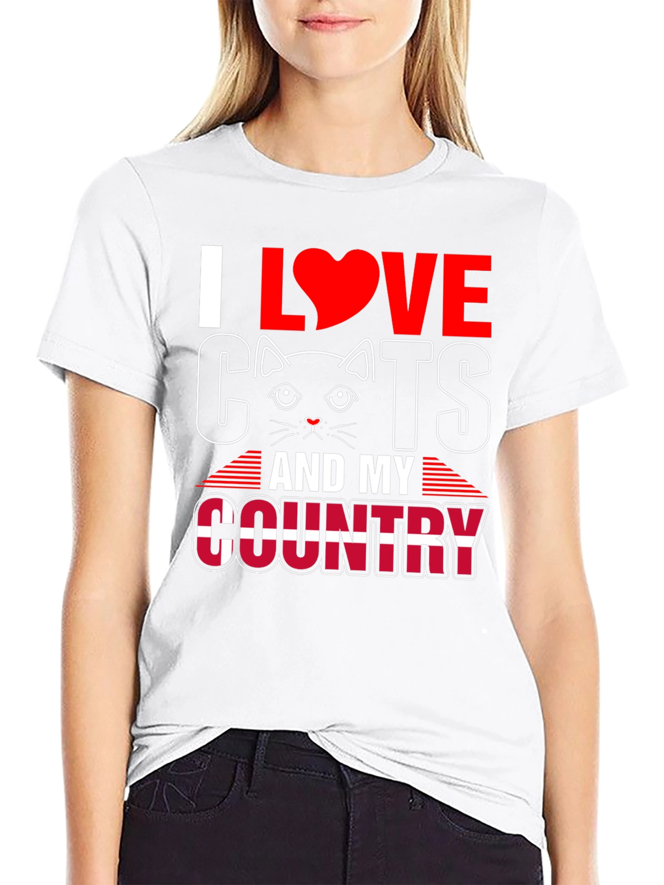 I Love Cats and My Country T-Shirt