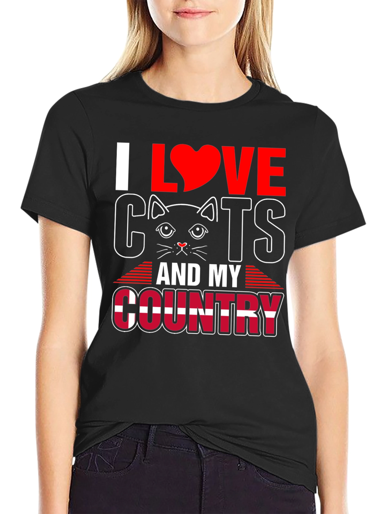 I Love Cats and My Country T-Shirt