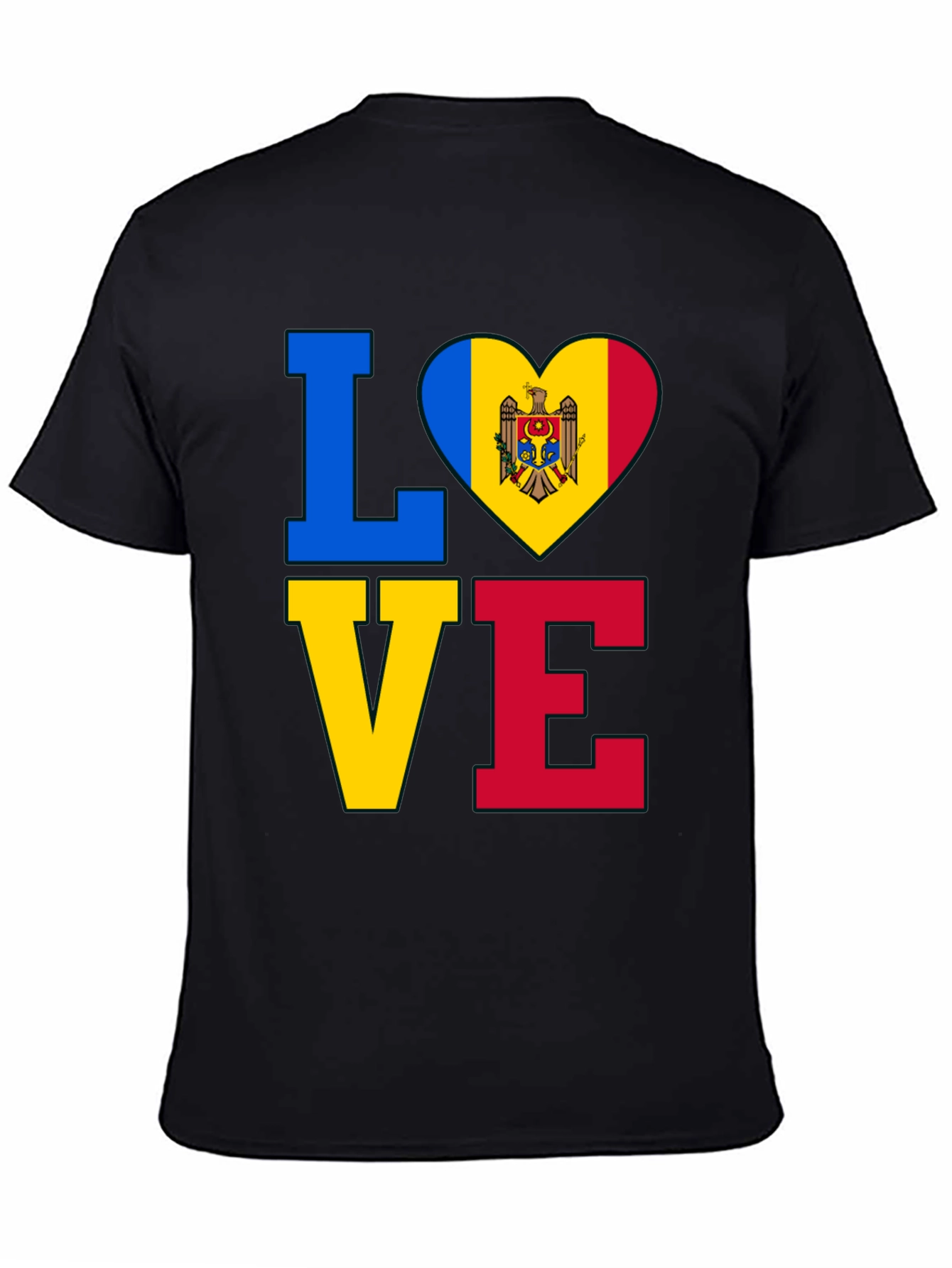 Moldova Flag Heart Love T-Shirt