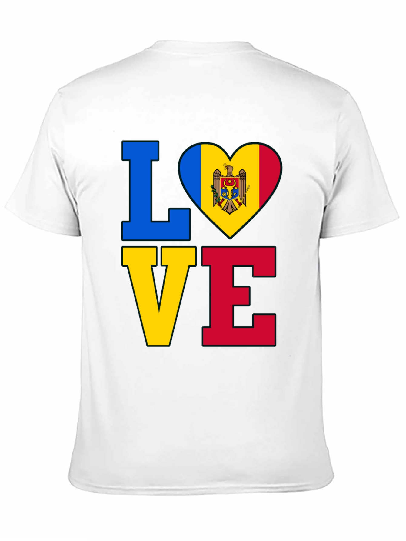 Moldova Flag Heart Love T-Shirt