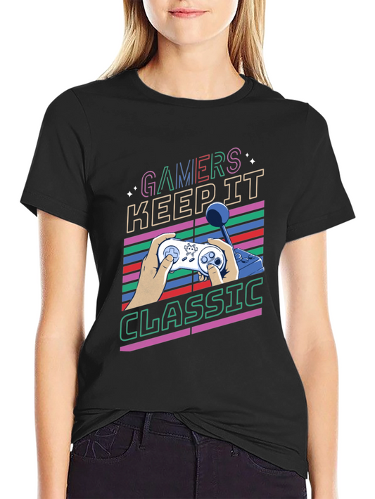 Gamers Keep It Classic Graphic T-Shirt - Retro Gaming Tee