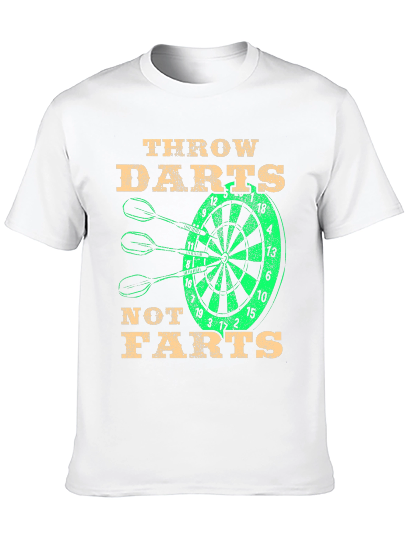 Throw Darts Not Farts Black Graphic Tee